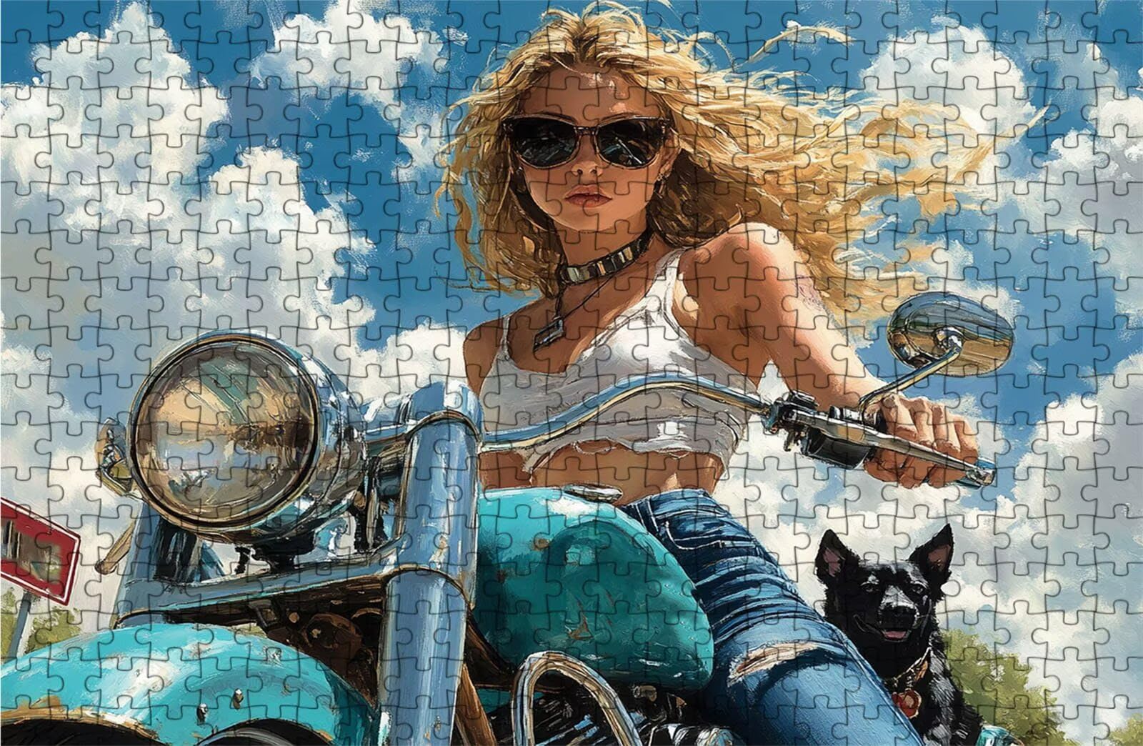 Puzzle 5000 sztuk Kobieta, Puzzle 5000 sztuk dla dorosłych Pies, Drewniane puzzle dla dorosłych 160 x 105 cm, Puzzle dla całej rodziny Zdjęcia Dekoracja salonu Nowoczesny prezent dla kobiety mężczyzny