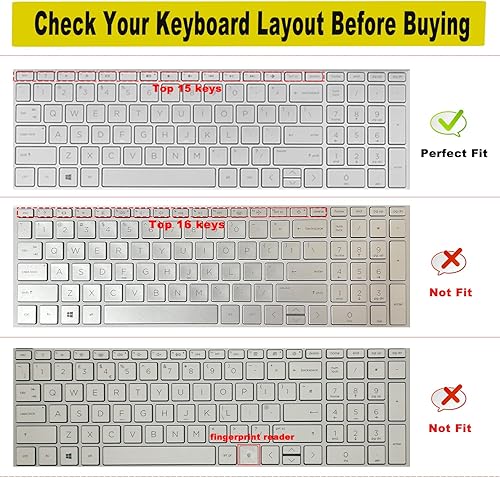 Miniatura 2 de Cubierta de teclado para HP Laptop 15.6 15-dw 15-dy 15-ef 15-dadb 15-bsbw 15t 15z 15t-dy200 15t-dw300HP Envy x360 2-en-1 15.6''HP Spectre x360 15t