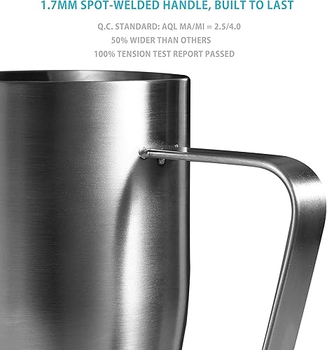 Miniatura 3 de Espumador de leche inalámbrico de mano, espuma de bebida portátil con 2 whiskys, 1 tubo de almacenamiento, perfecto para viajes, plata y acero