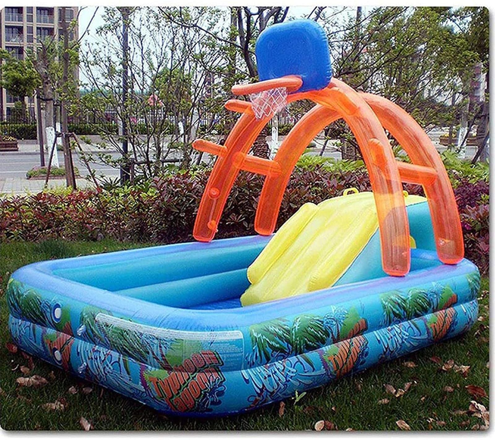 Juegos Hinchable Tobogán Piscina para Niños con Tobogán Juguetes Piscina para Bebés Extra Grandes para Interiores y Exteriores Piscinas Hinchables para Niños Mayores 3 Años