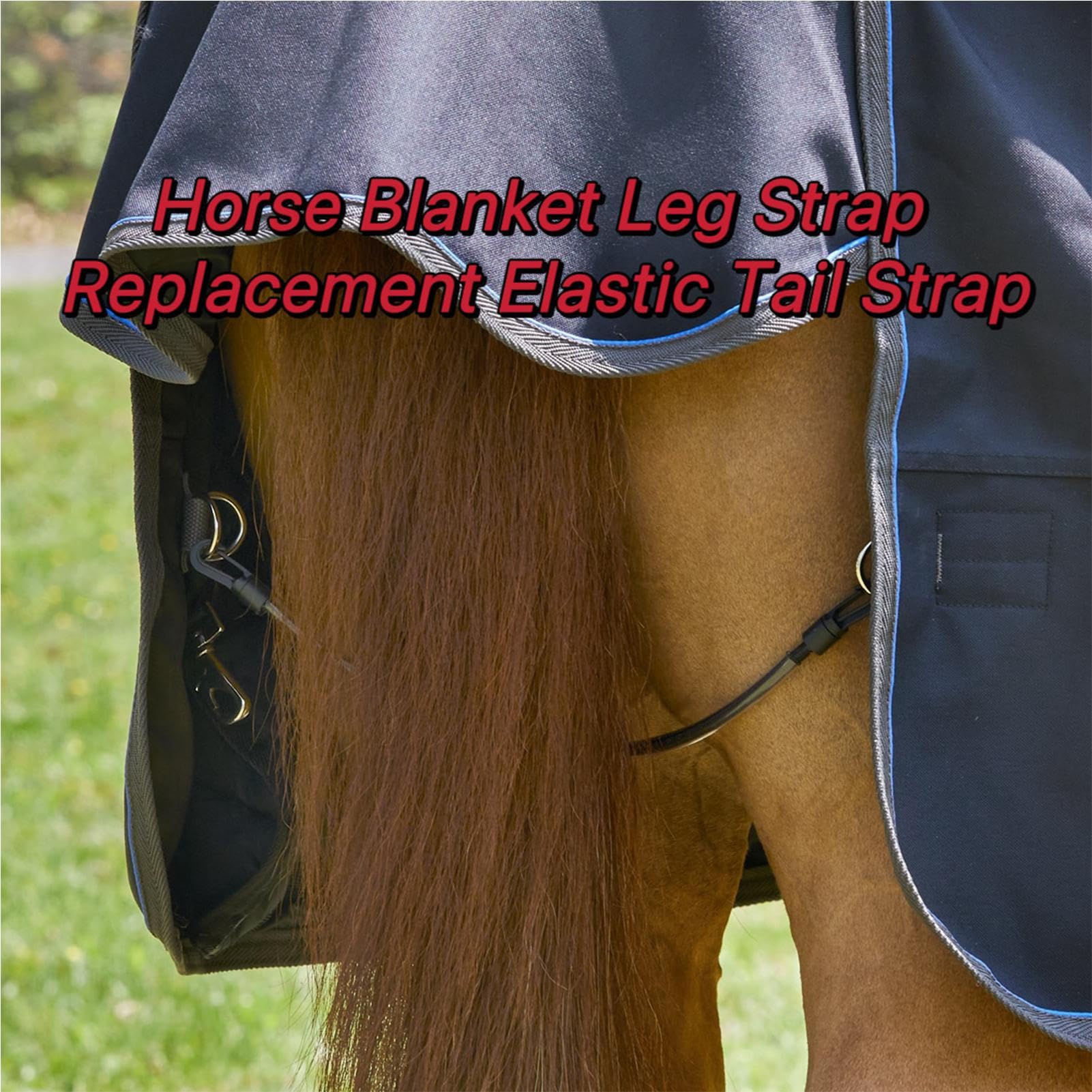 Reemplazo De Correas Para Manta De Caballo: 4 Piezas De Bandas Elásticas Ajustables, Correas Elásticas Para Piernas De 21,26 Pulgadas Con Clips De Doble Extremo | Para Manta De Caballo, Alfombra
