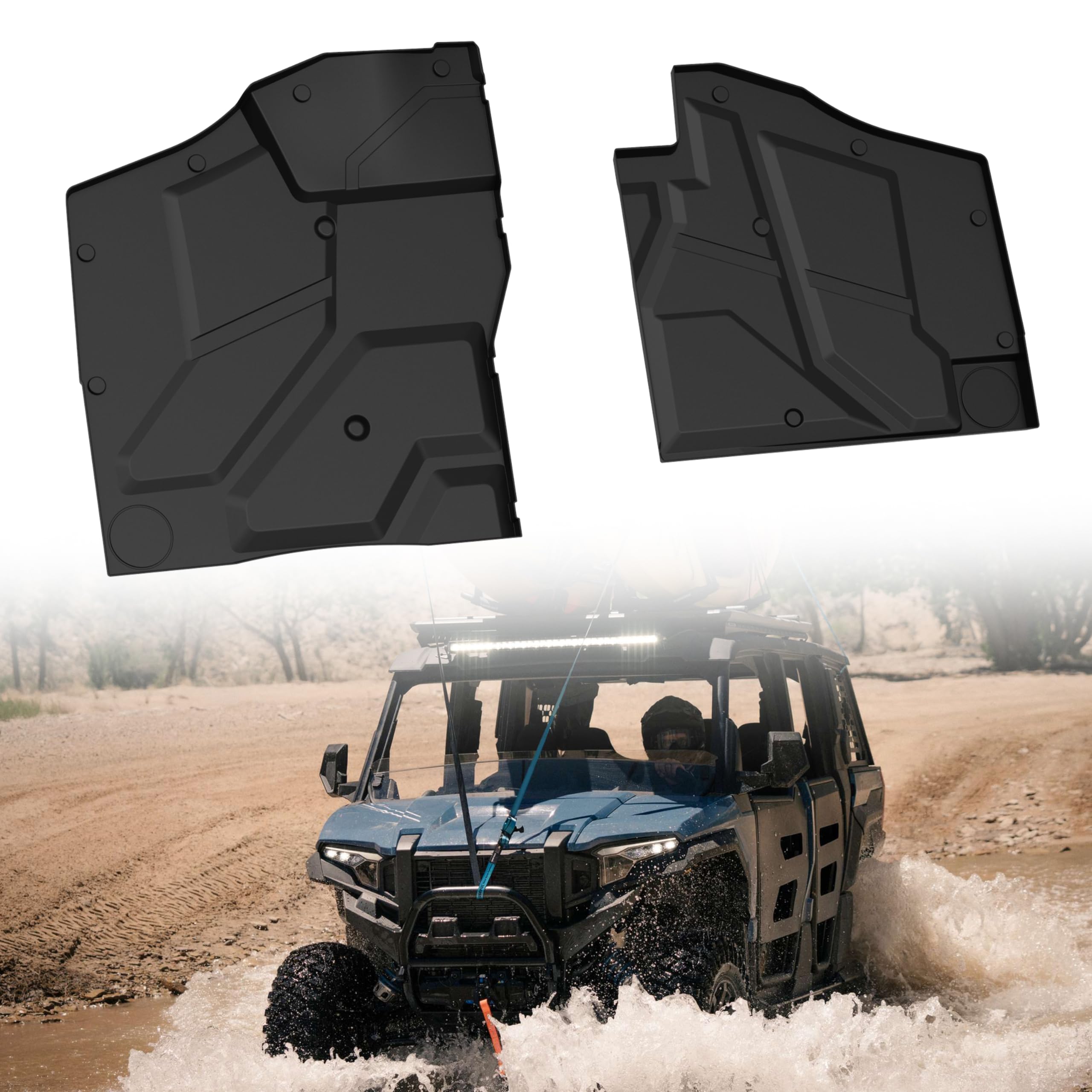 UTVSXPERT TPE Front Floor Mats for Polaris Xpedition XP/ADV 24-25, Front Row Floor Liners All Weather Protection Slush Mats Floor Mats for Polaris