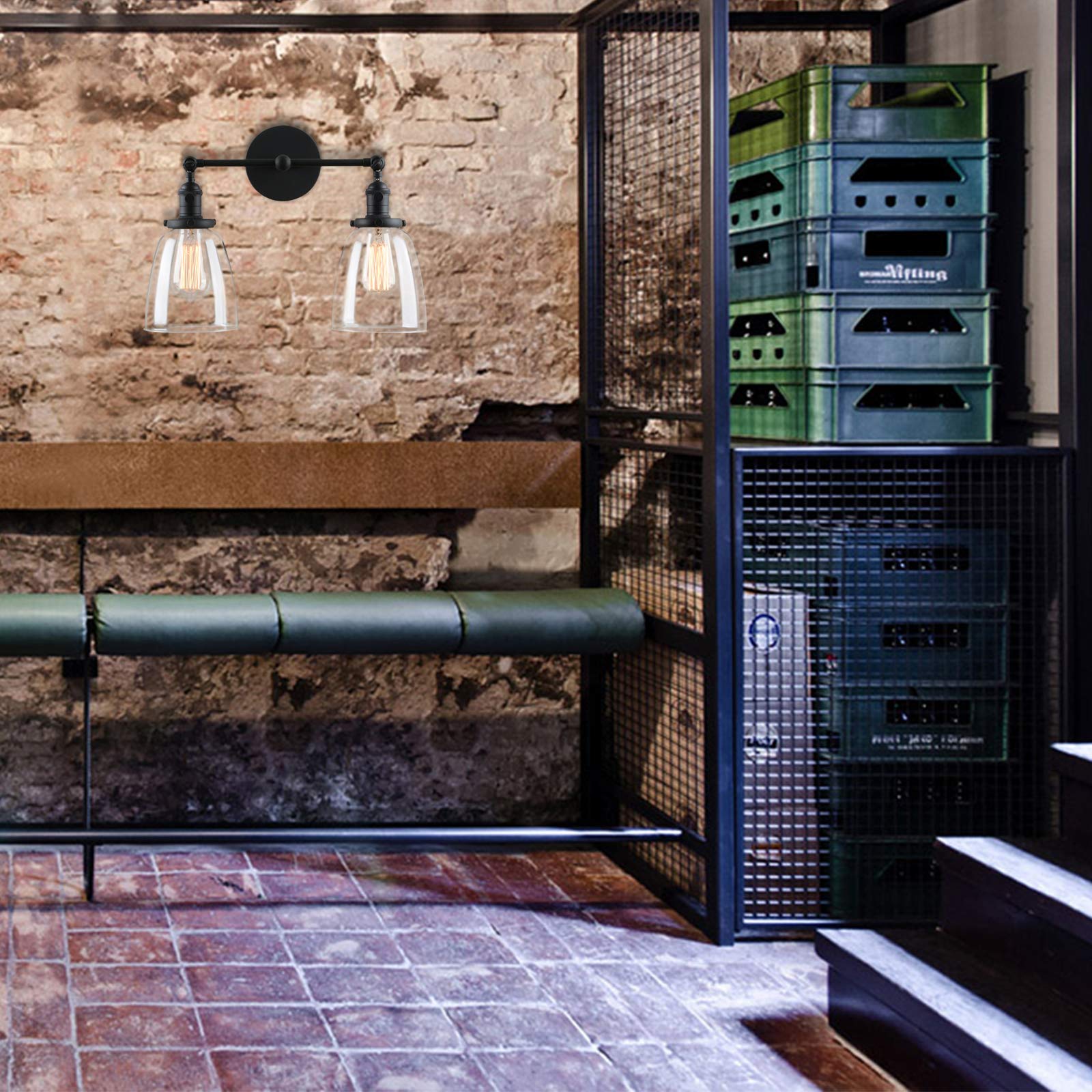 Amazon | pathson 2ライト壁取り付け用燭台、ヴィンテージ