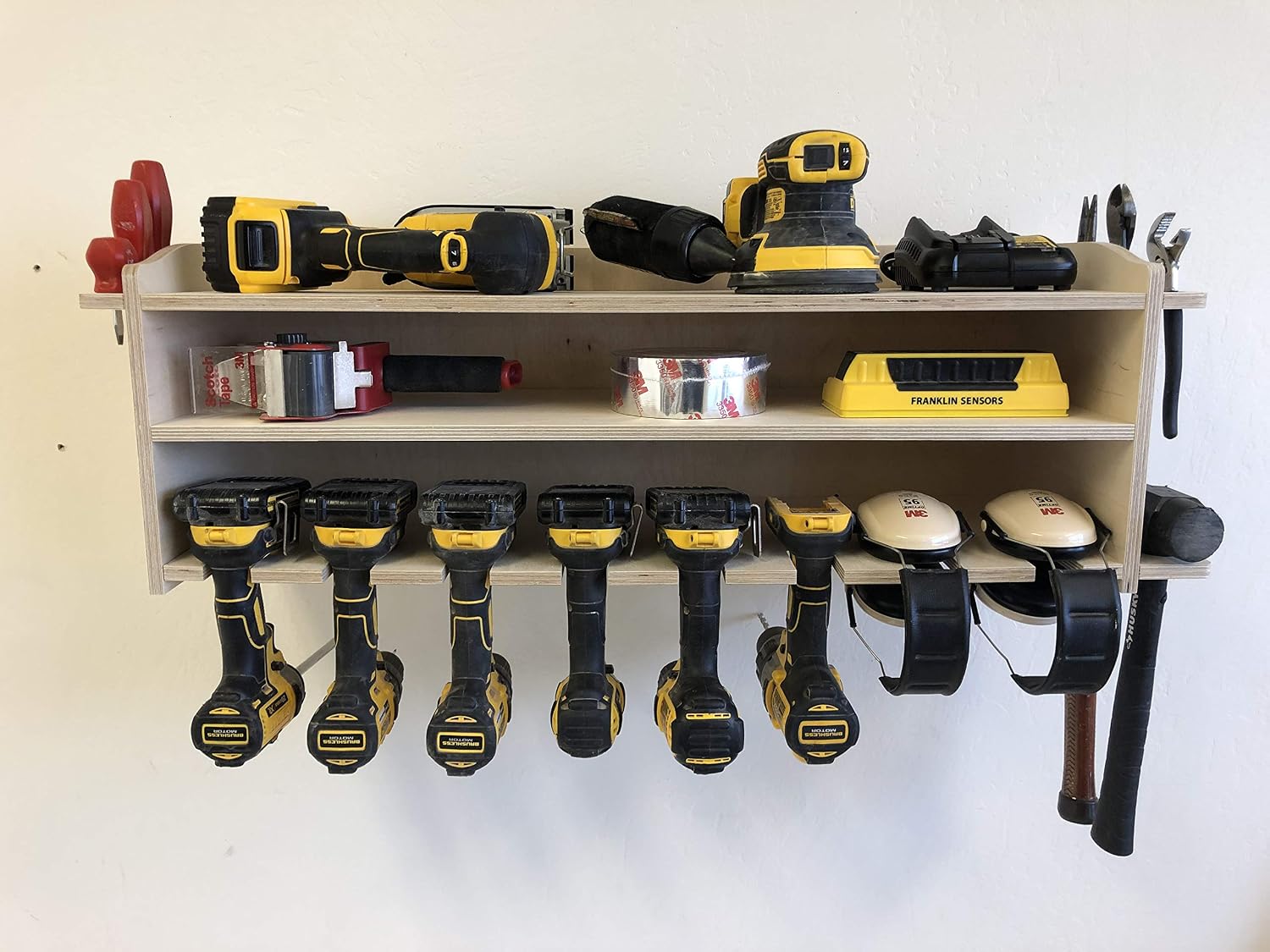 Blасk Frіdау Clеаrаnсе Steve's Rack Shack | Power Tool Storage Tool Holder Wall Mounted Drill Organizer for Garage and Workshop (8 Space Drill Rack)
