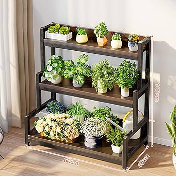 Amazon.co.jp: 室内植木棚、大きな植木棚階層植物棚、室内外