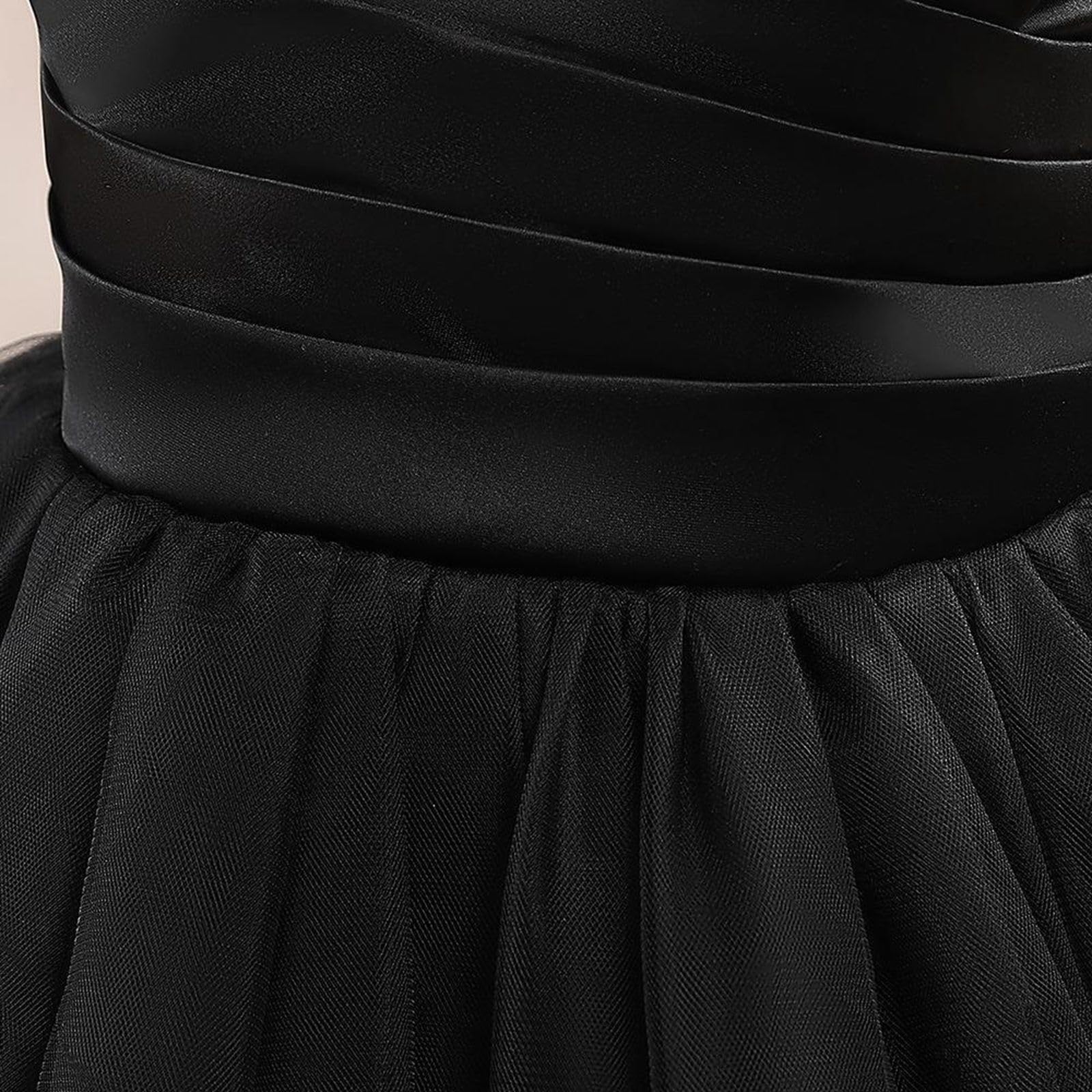 MäDchen Kleid Einschulung - Elegantes Partykleid mit aufwendigen Oberteildetails für festliche Anlässe leichtes Tüllkleid für Teenager bequeme Passform sommerliche Herbstmode vielseitig kombinierbar