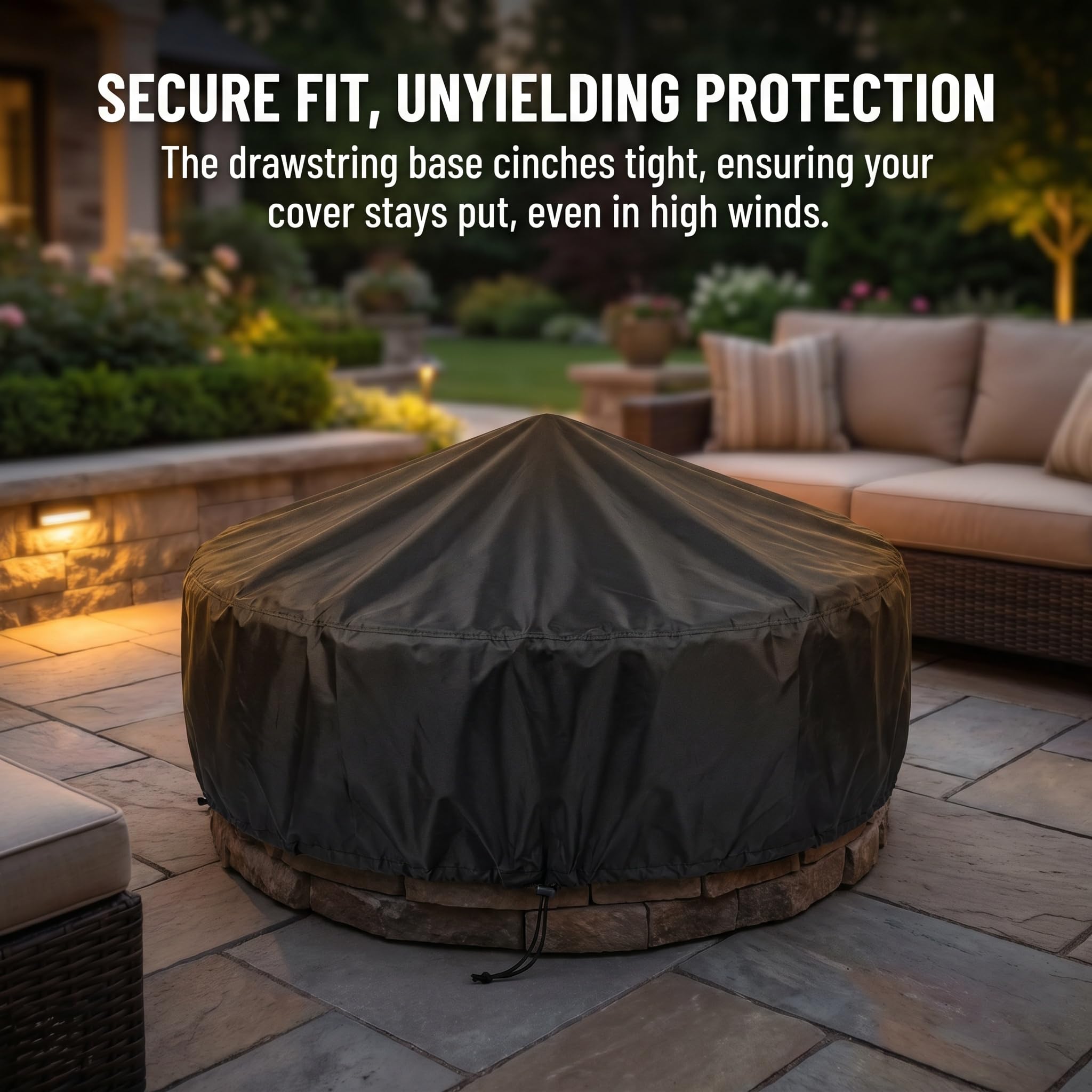 Funda Impermeable Redonda para Barbacoa - Protector Resistente para Fogatas Y Mesas De Exterior, Resistente A Los Rayos UV Y Duradero para Todo Tipo De Clima. Black 75 * 30CM