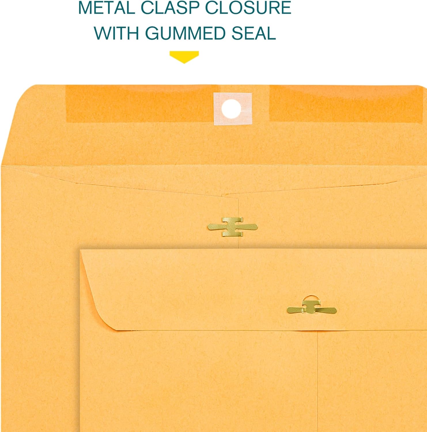 EnDoc 9 x 12 Clasp Envelopes - 500 Pack Brown Kraft Catalog Mailing Gummed Seal Envelope - 28lb Heavyweight 9x12 Inches Manila Envelopes for Home, Office, Business, Legal, or School