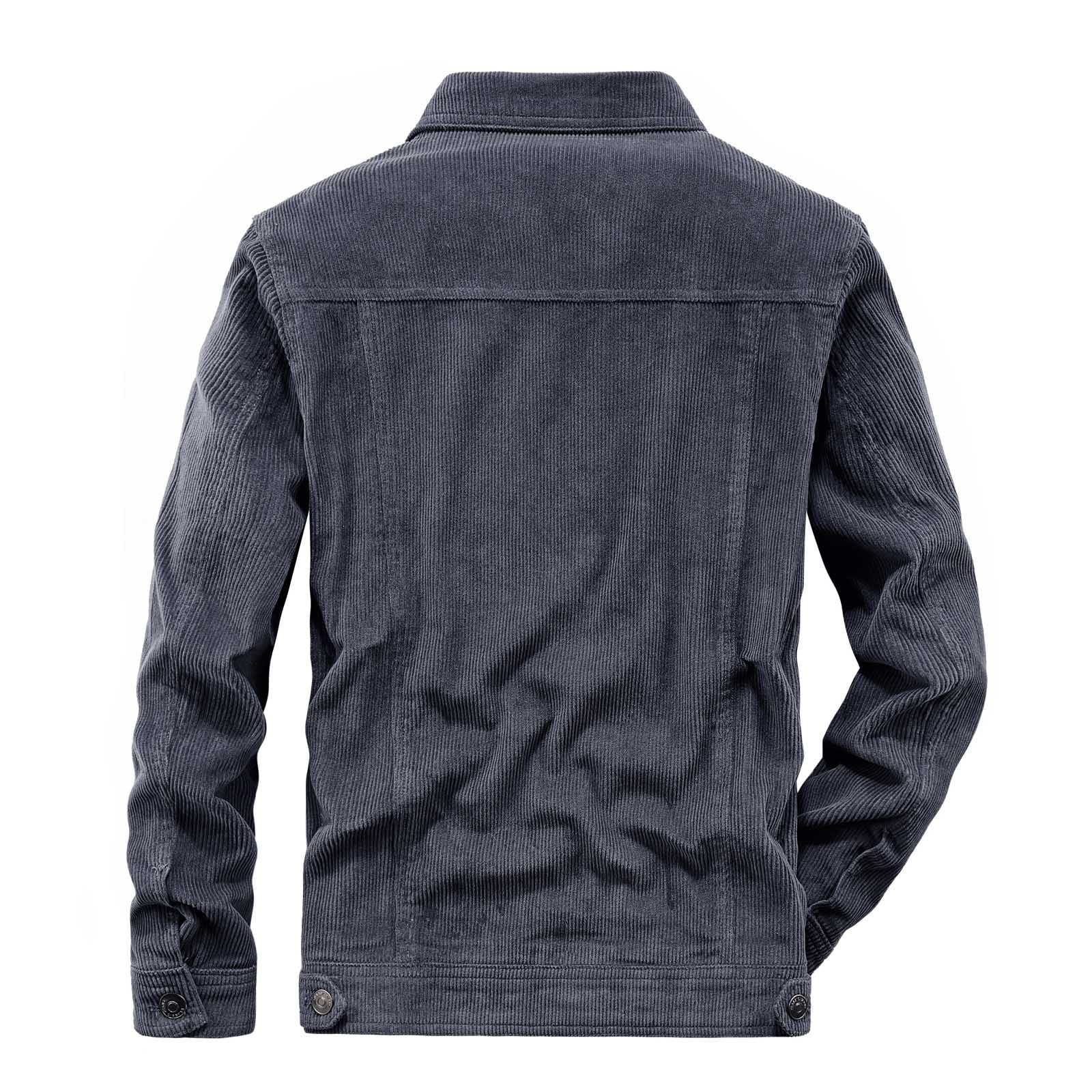 Générique Veste De Travail Rétro Homme Blouson Décontracté, Confortable, Multi Poches, pour Le Travail en Plein Air, pour La Vie Quotidienne, Sweat-Shirts Couleur Unie
