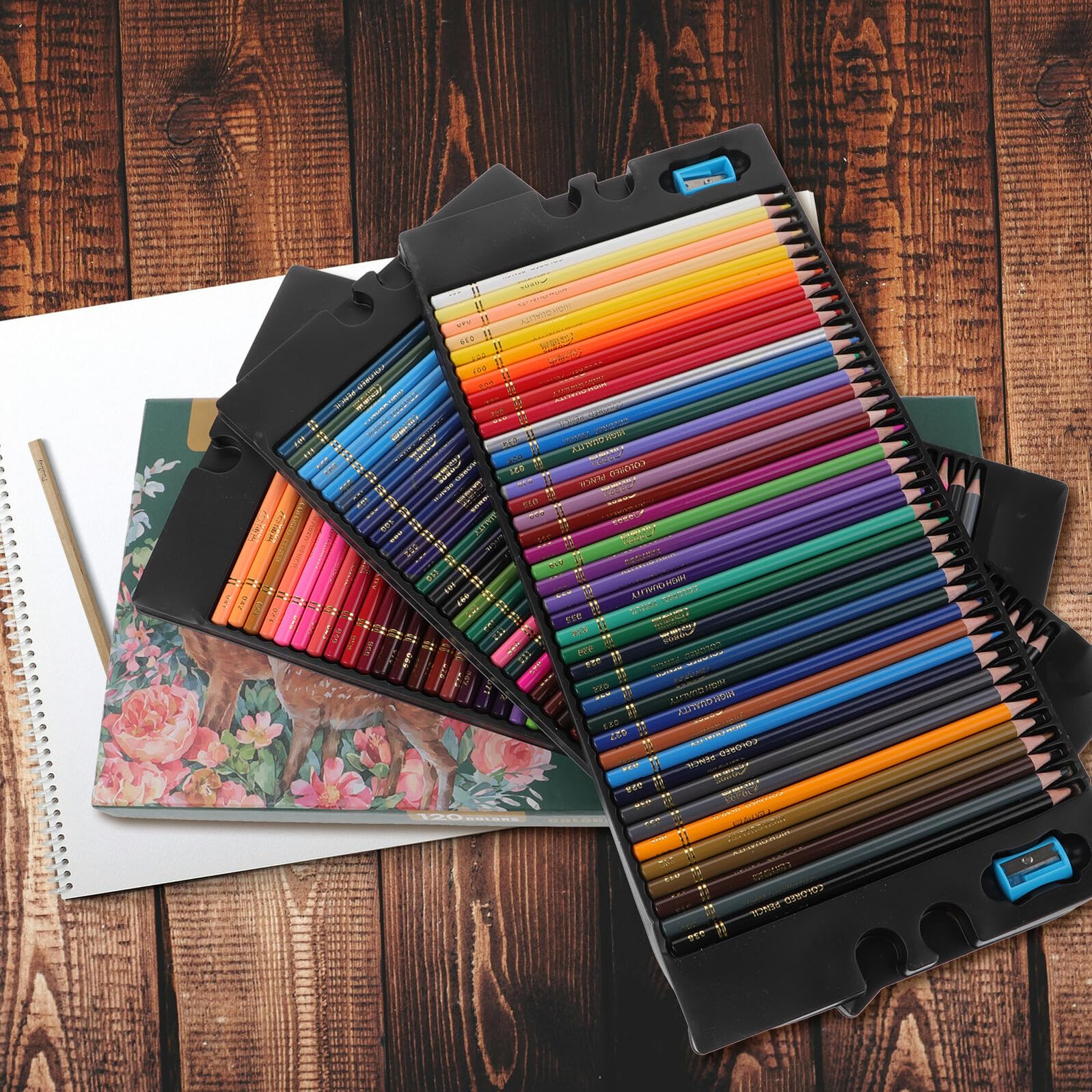 120 pezzi Matite Colorate Resistenti per Disegno Artistico Adulti e Mine Morbide Esagonali Facili da Temperare Colori Vivaci e Duraturi in Scatola Trasparente per Progetti