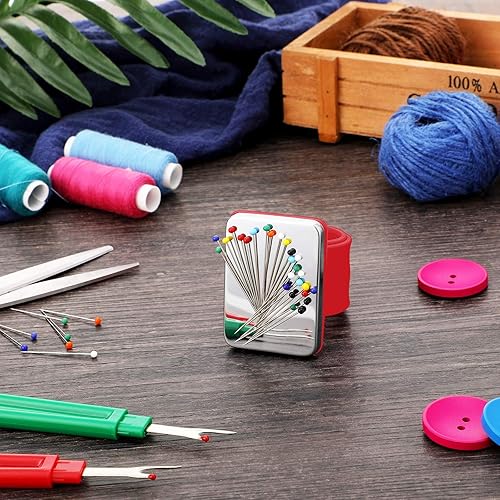 Vista 32 de WILLBOND Alfiler magnético para coser muñeca con 3 piezas de acero inoxidable, peine de cola de rata, peine de cola de rata, pinzas para el cabello