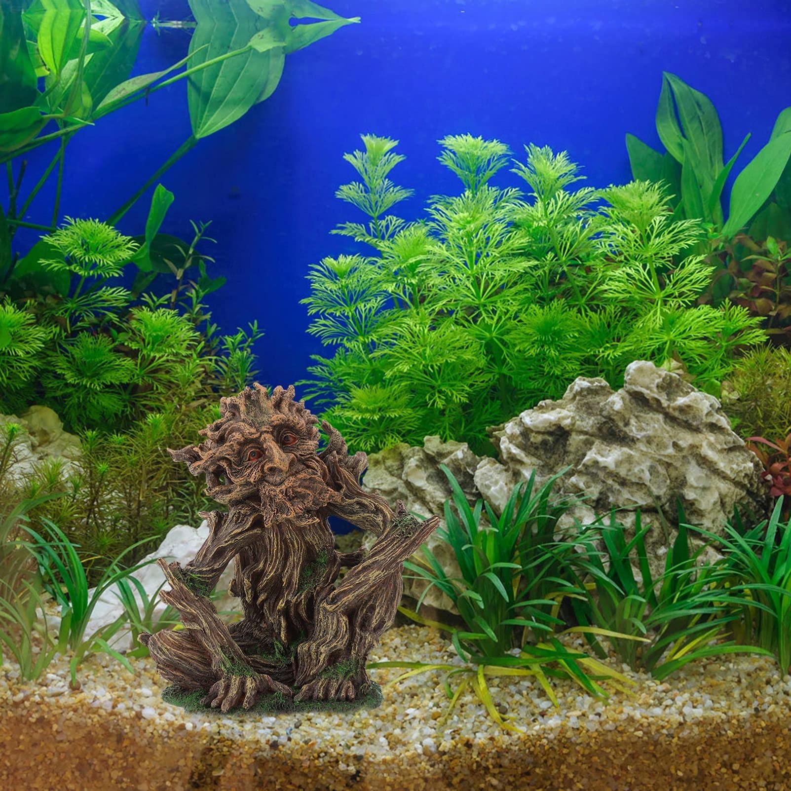 POPETPOP 2 Piezas Pecera Paisajismo Árbol Hombre Poseedor Decoración Aire Tronco Hueco Arbol De Acuario Tronco De Corcho para Hamsters Agua Piedras De Acuario Decoraciones De Acuario Resina