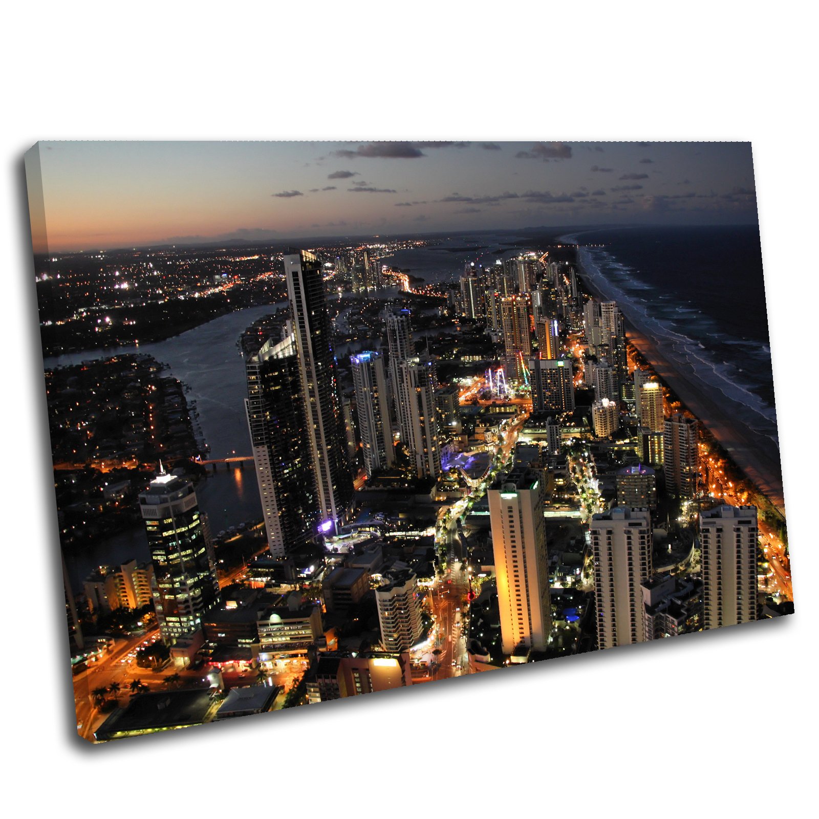 Canvas Culture - Australia Surfers Paradise Cityscape Canvas Print Original 45 x 30cm