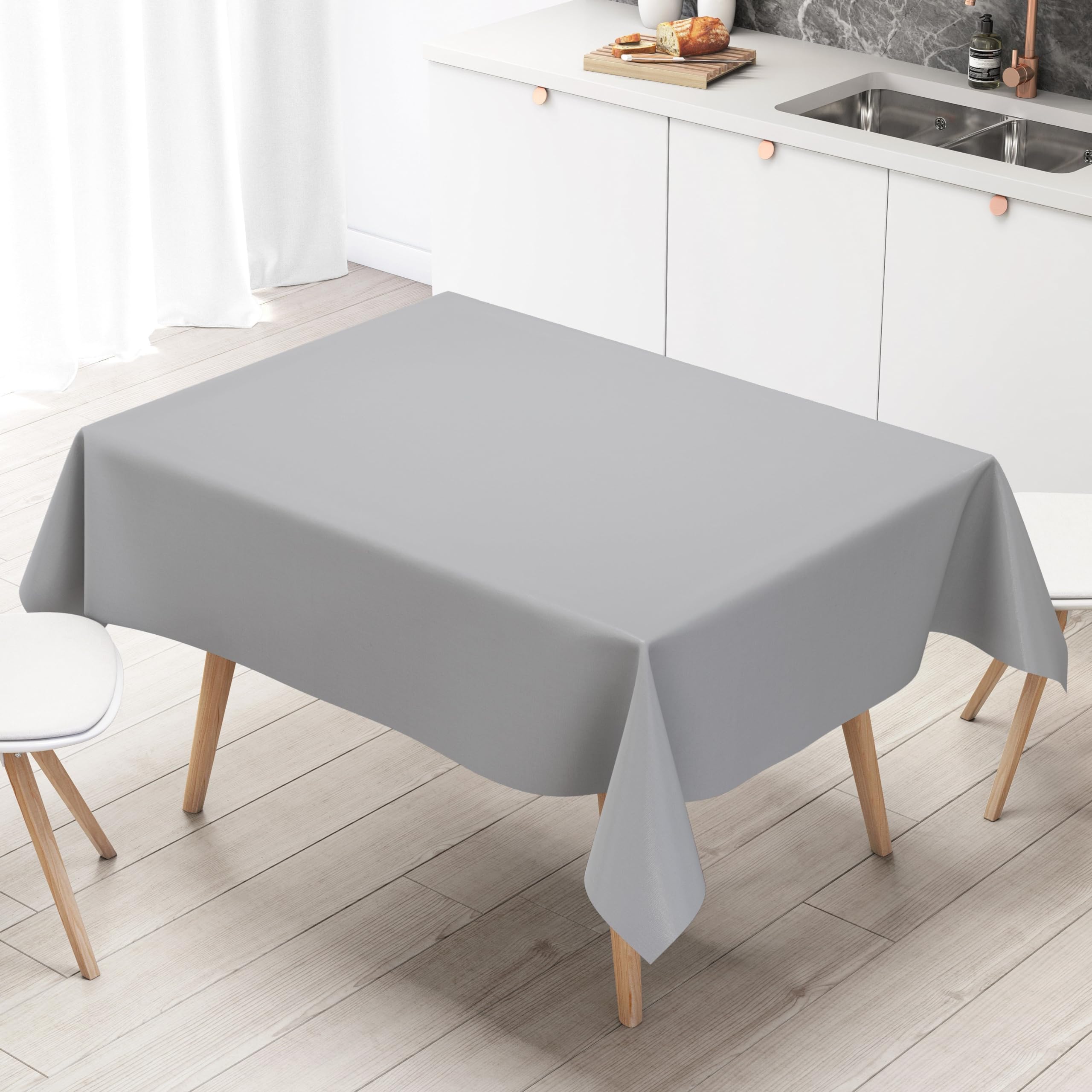 KEVKUS Nappe En Toile Cirée Unie Beige Crème Uni Au Choix En
