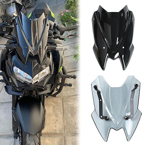 Midimttop Deflector de viento para motocicleta, carenado delantero para Ka-wa-sa-ki Z900 Z-900 Z 900 Accesorios 2020 2021 2022 2023 (ahumado claro)