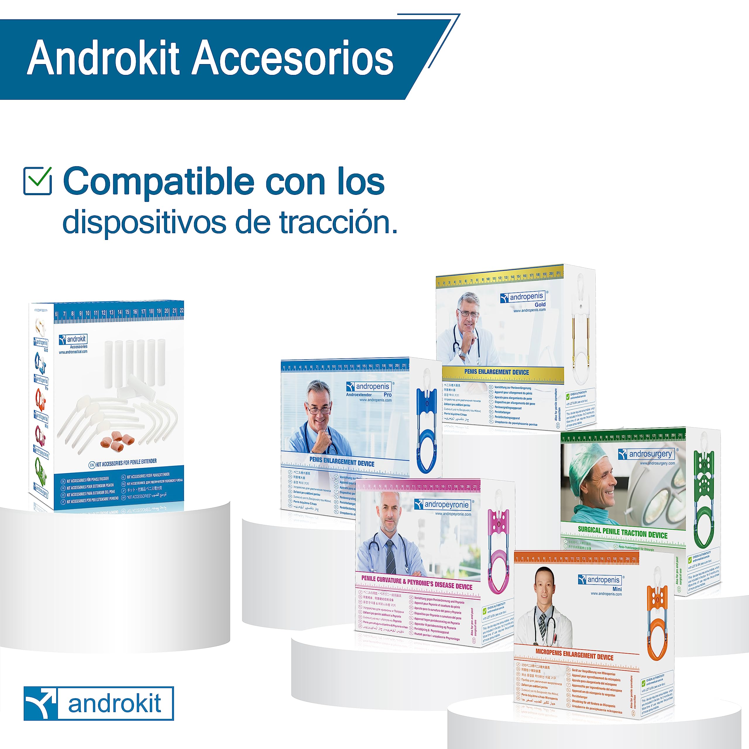 Androkit Accessories de Andromedical | Repuestos y accesorios para Andropenis o Andropeyronie o Androsurgery