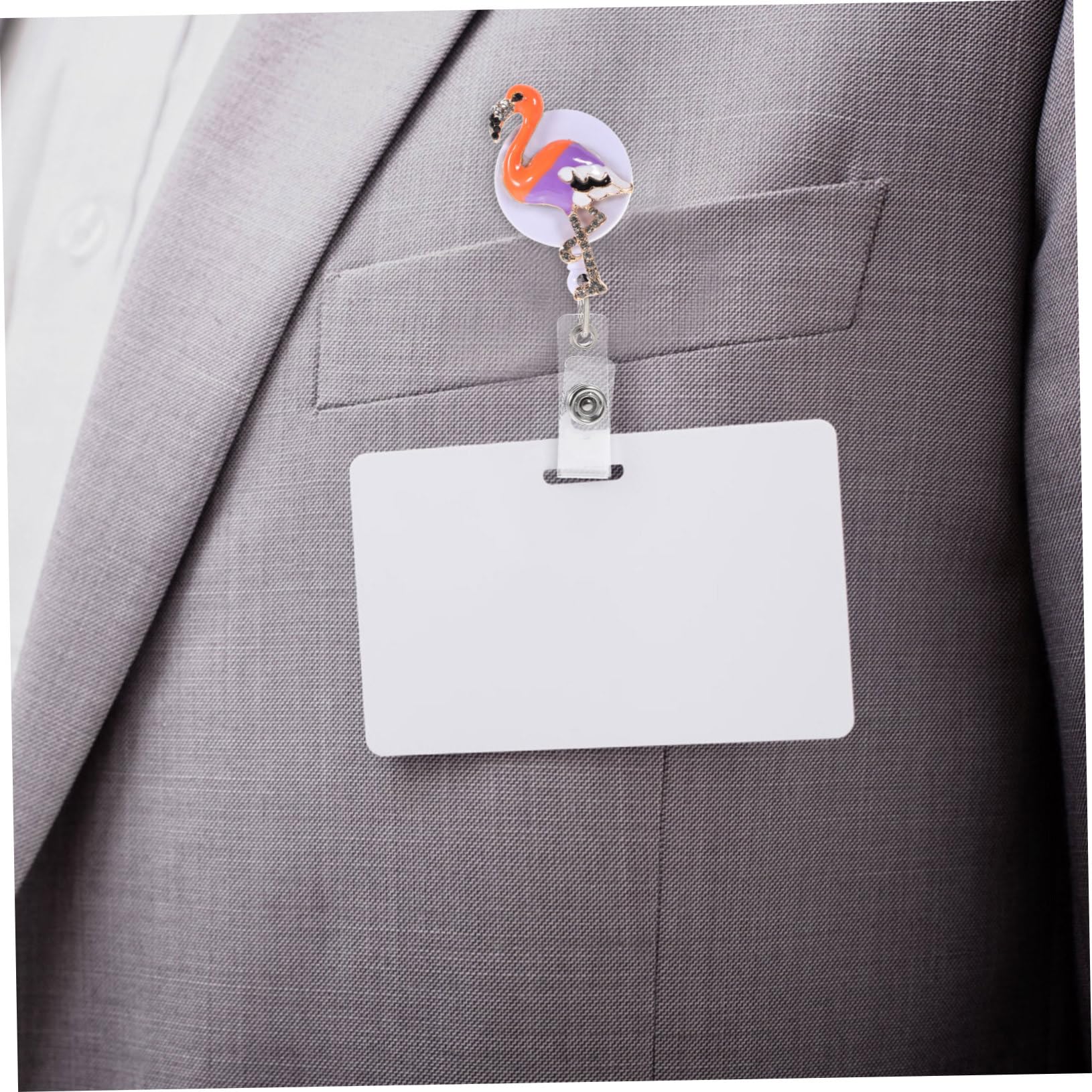 Operitacx 5 Ensembles Boucle Facile Pour Animaux Porte-carte Support De Carte D'identité Porte-badge Multifonction Clip Pour Badge Rotatif Agrafe De Badge Porte-badges Strass 3 Pièces * 5