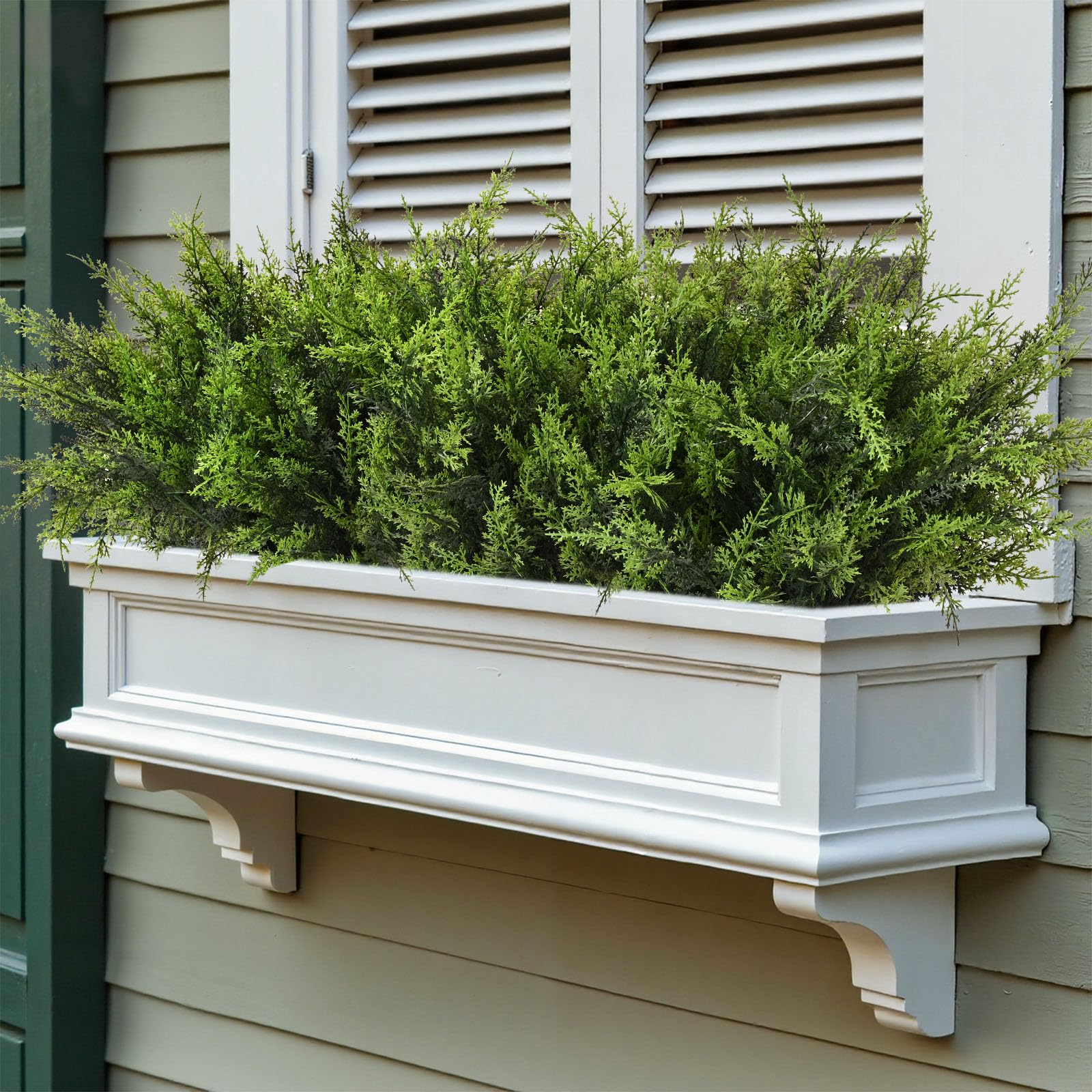 Condition photo showing New/Like New for Waipfaru 12 Bundles Artificial Plants Outdoor, UV Resistant Artificial Plants, Fake Plants for Outdoor Porch Decor Lifelike Fake Bushes Greenery for Home Farmhouse Yard Decorations