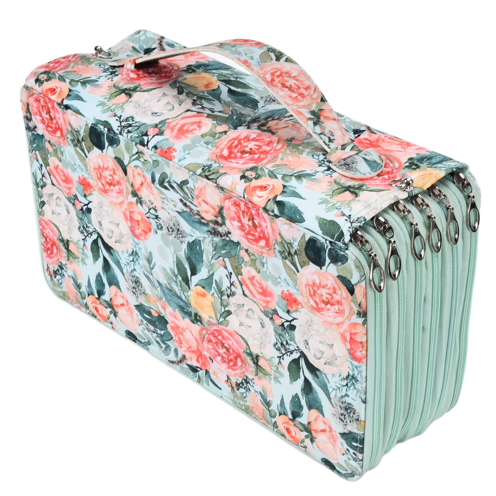 Astuccio per Matite da 120 Scomparti di Grande capacità, di Squisita Fattura, per Astuccio Portatile Rosa per la Scuola (rosa verde)