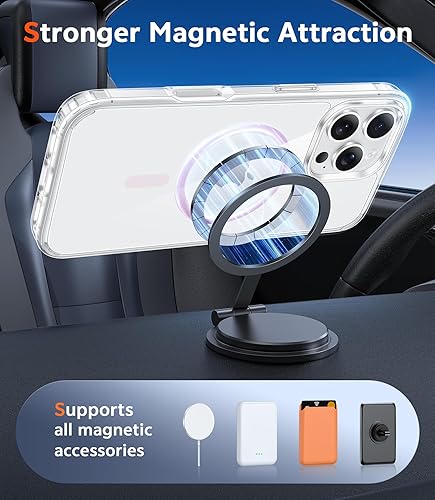 Miniatura 600 de Fntcase Funda para iPhone 15 Plus y 14 Plus de 6.7 pulgadas, magnética, a prueba de golpes de grado militar, antiamarilleo, delgada, protectora