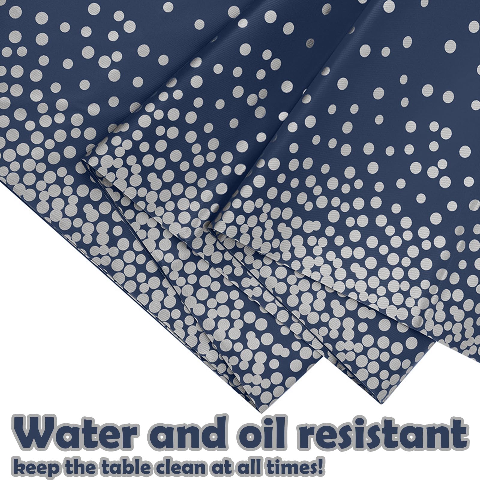 MOMHUA Tovaglia in Plastica Rettangolare 137 x 274 cm Blu Navy e Dorati 6 Pezzi per Feste