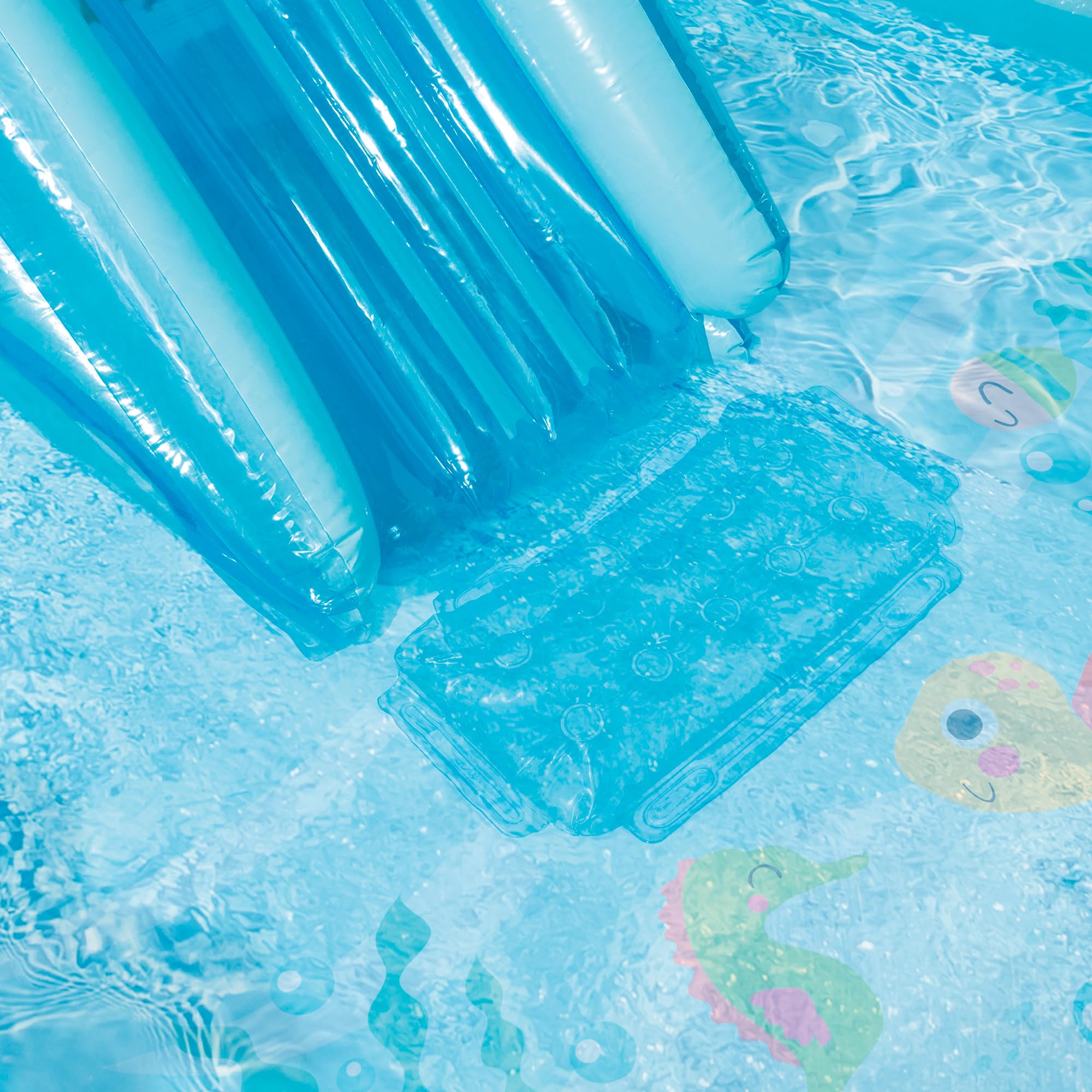 INTEX Piscina Infantil Hinchable con tobogán Base Acolchada dispersor Agua Estrella mar Desmontable Centros Juego niños 2 años