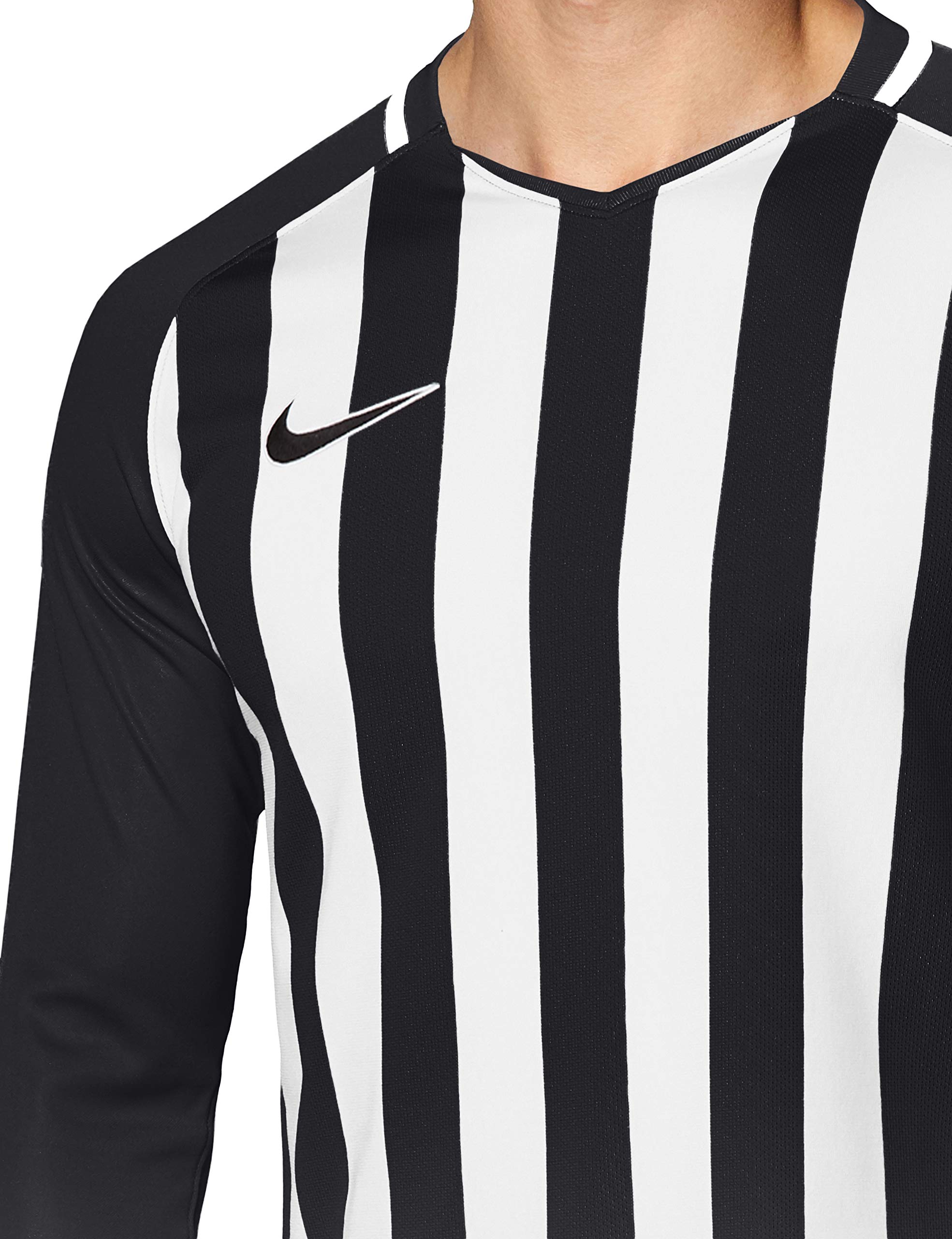 Nike Men Striped Division III Jersey LS Jersey - Black/White/White/Black, X-Large, XL - Image 4