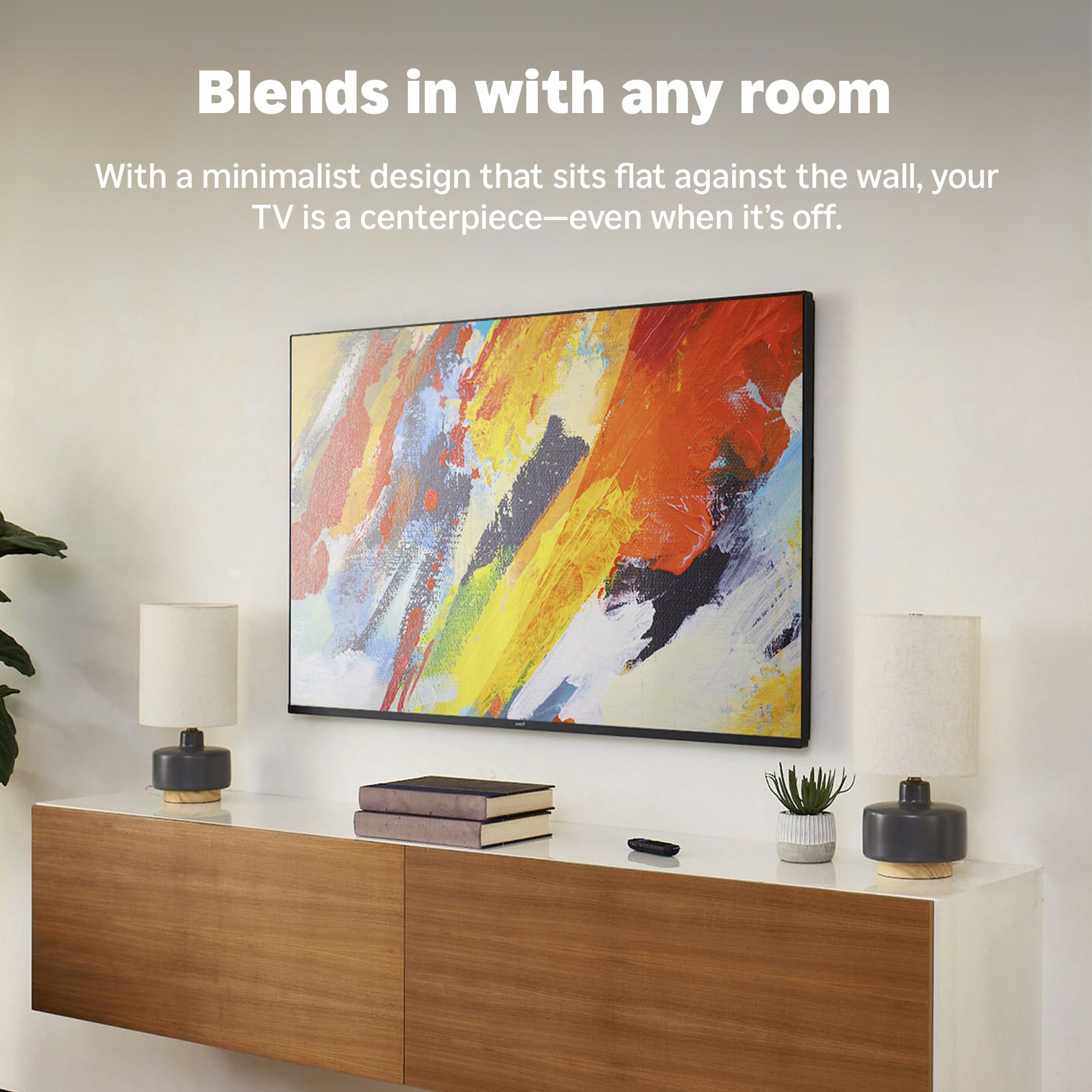 Roku Kit de Montaje en Pared para TV Pro Series de 75 Pulgadas, Ultrafino con diseño Minimalista y Plano, Soporte para TV con bisagras y Soporte para un fácil Acceso a los Cables