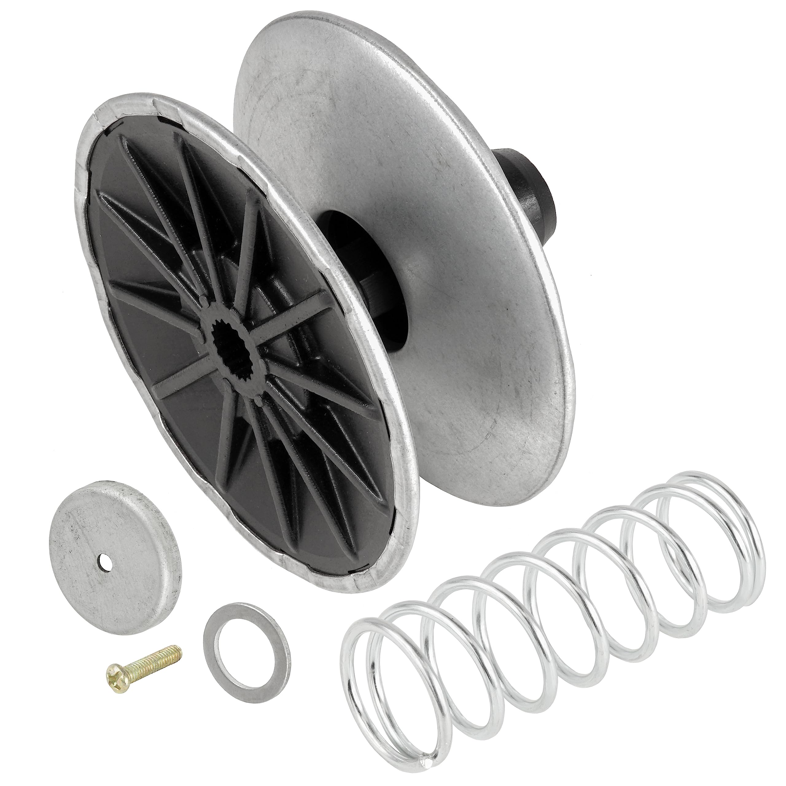 Caltric Secondary Transmission Variator Pulley Compatible with John Deere D105 E100 X105 MIA12482