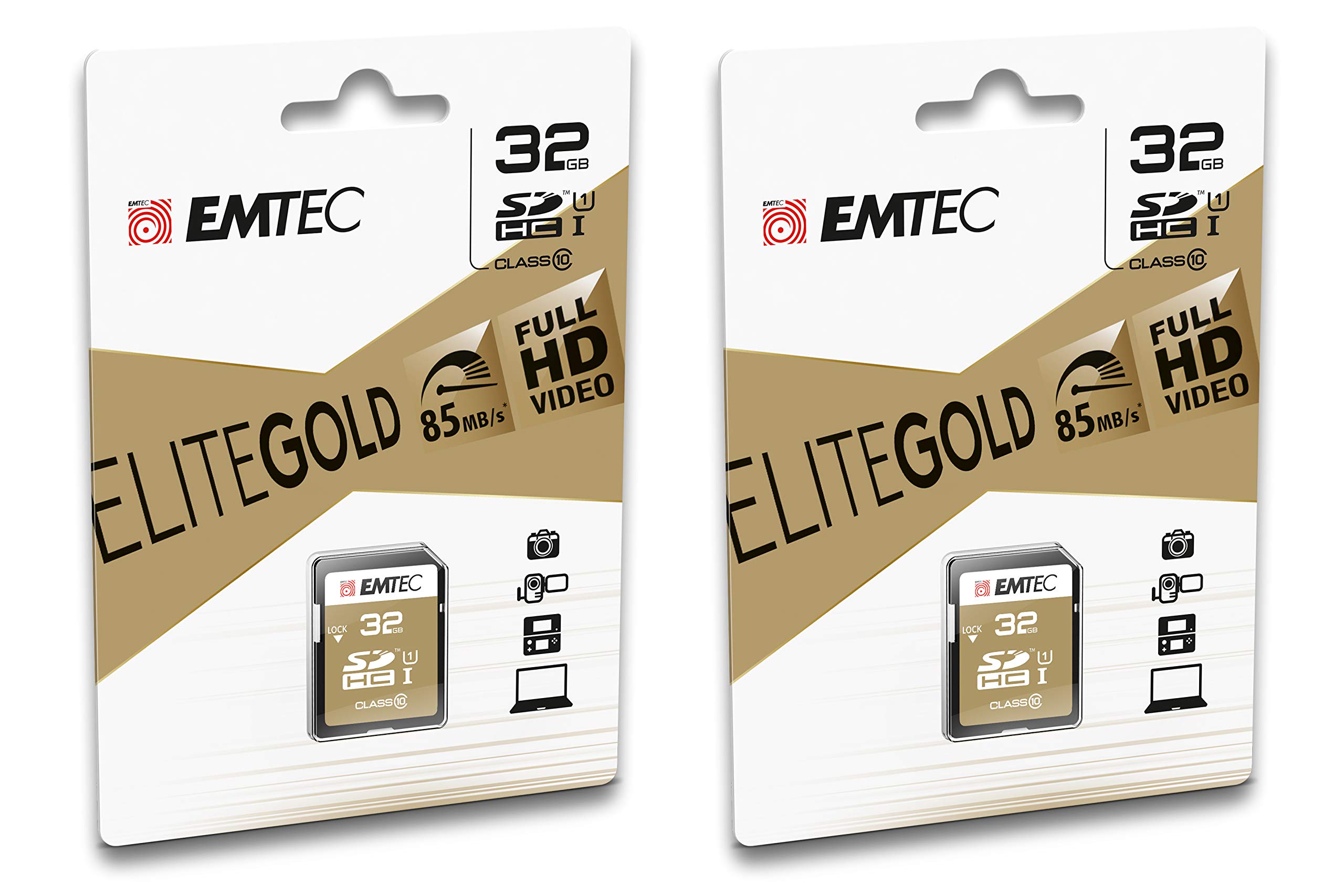 Emtec SDHC UHS1 U1 Elite Gold 2-Pack (32)