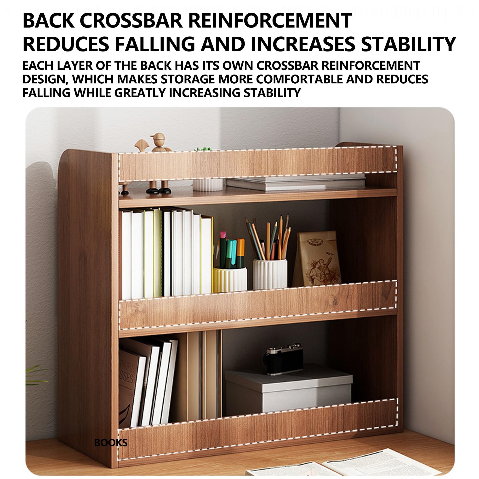 Amazon｜FUKEFUZ 本棚、カラーボックス、補強された背面の本棚、収納