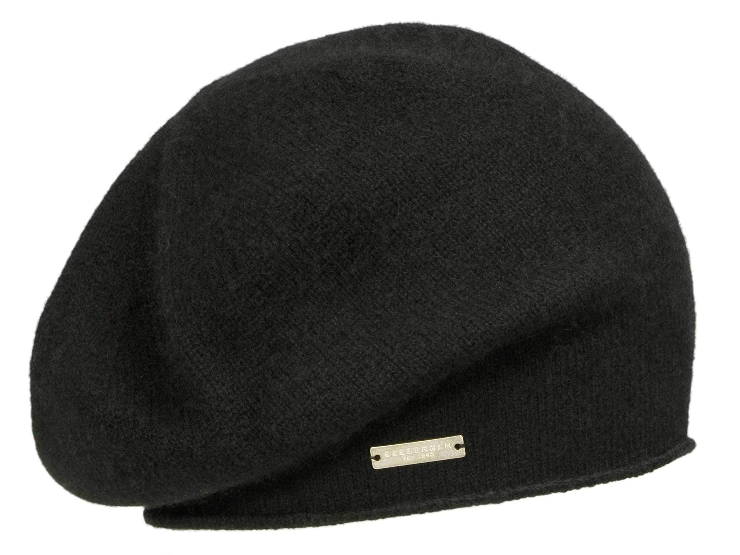 Seeberger Strickbaske aus reinem Kaschmir - Schwarz (10) - One Size