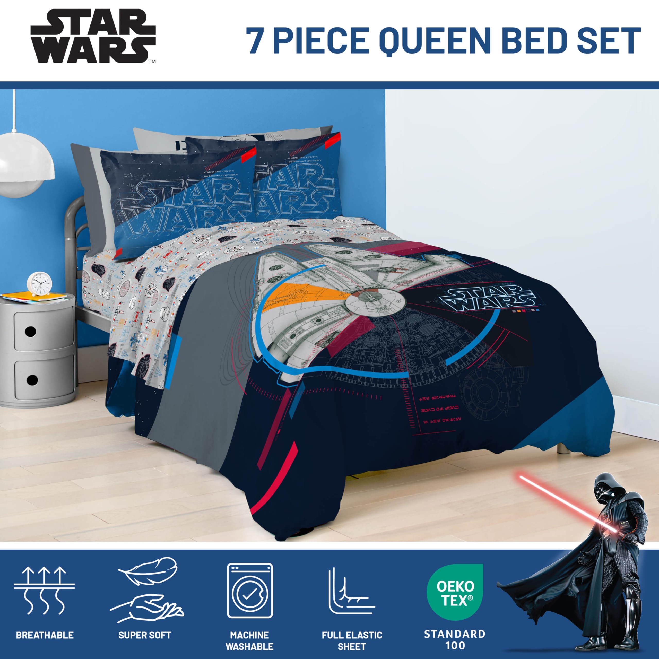 Star Wars Sheets Twin Jay Franco Kids Comforter Set Includes