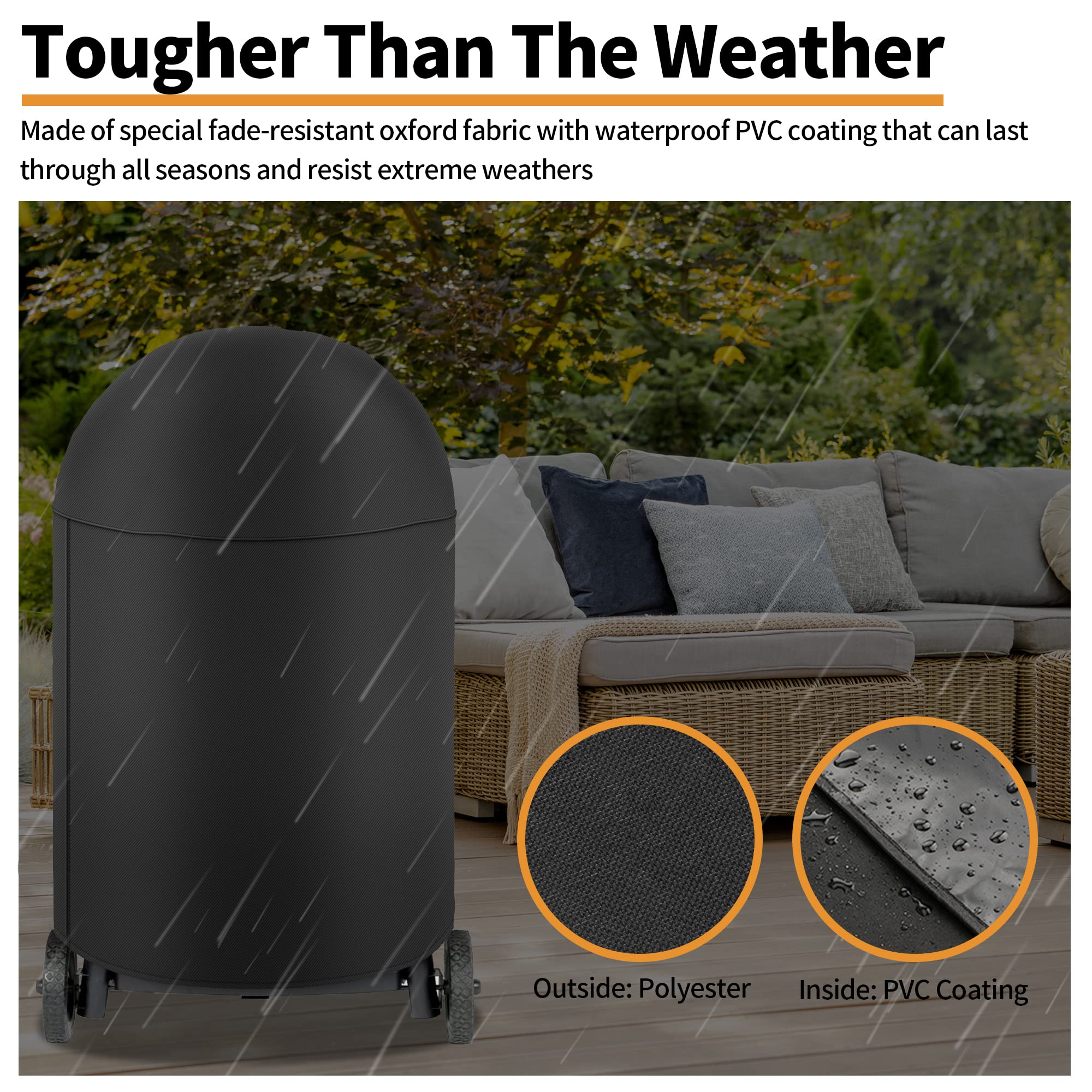 NEXCOVER Housse De Barbecue Ronde | 86,4 Cm De Diamètre X