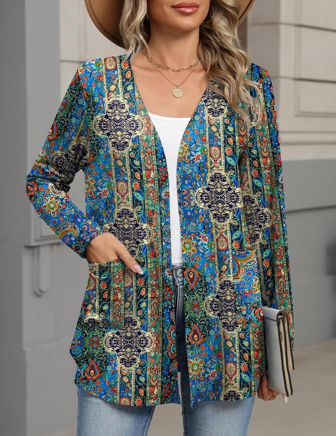 Zeagoo Cardigan Sweaters for Women 2026 Loose Fit Lightweight Fall Outfits image 3