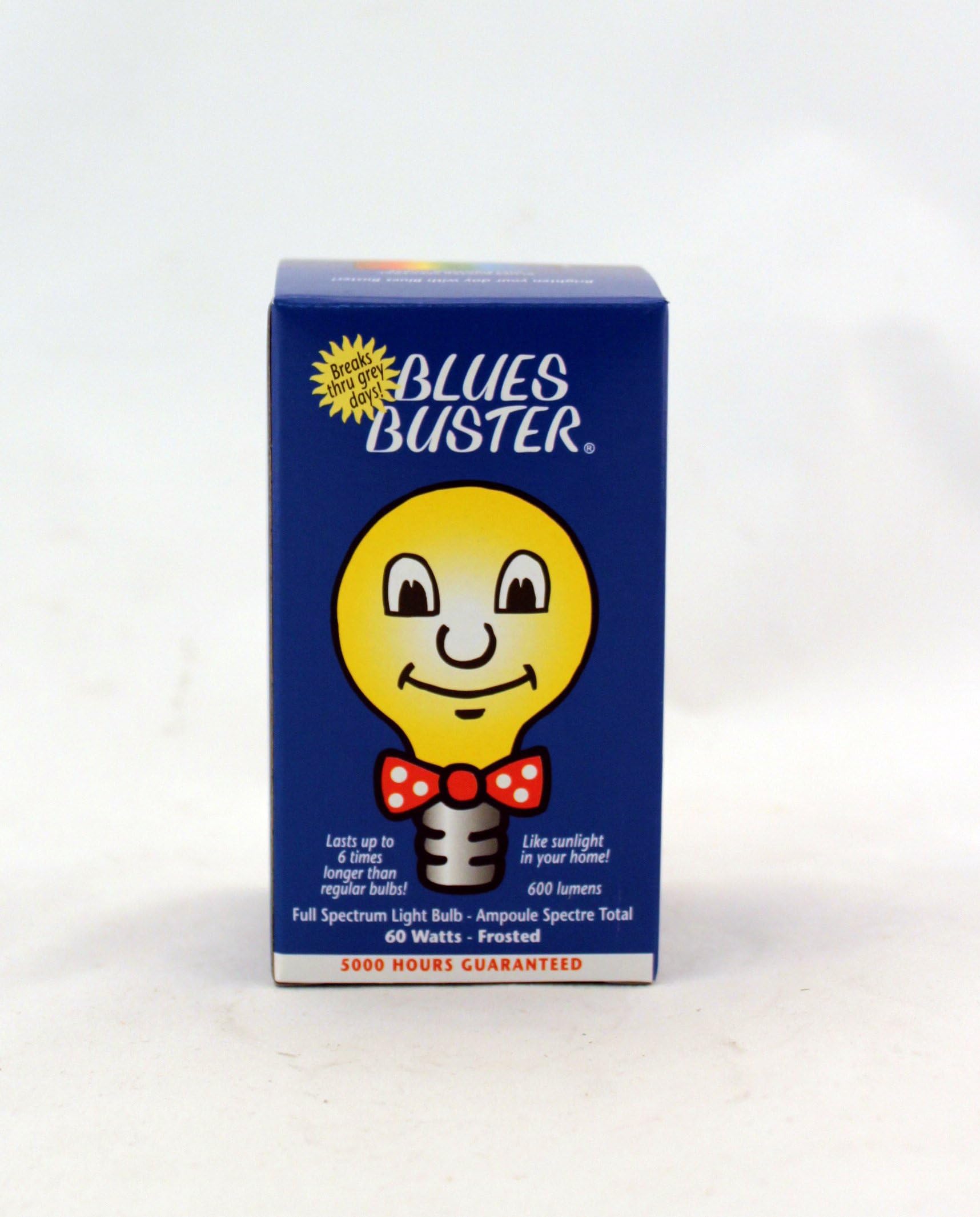 Blues Buster Full Spectrum Light Bulb, 60 watt Frosted.