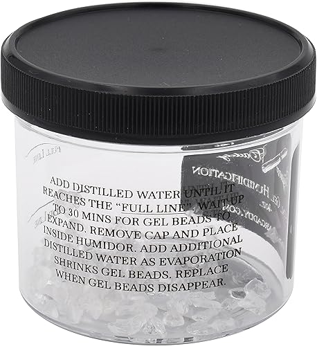 Miniatura 5 de Cigar Caddy Humidificación de gel de cristal, grande, tarro de 4 onzas, reutilizable, mantiene la humedad al 70%