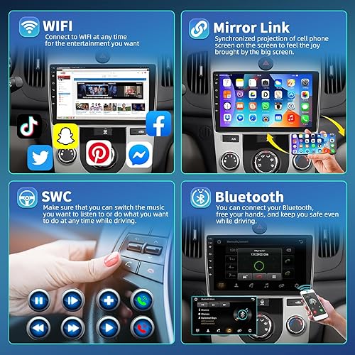 Miniatura 4 de Podofo [2G+32G] Android 13 inalámbrico Apple Carplay estéreo para automóvil para KIA Forte 2009-2017, radio de coche doble DIN con Android Auto,