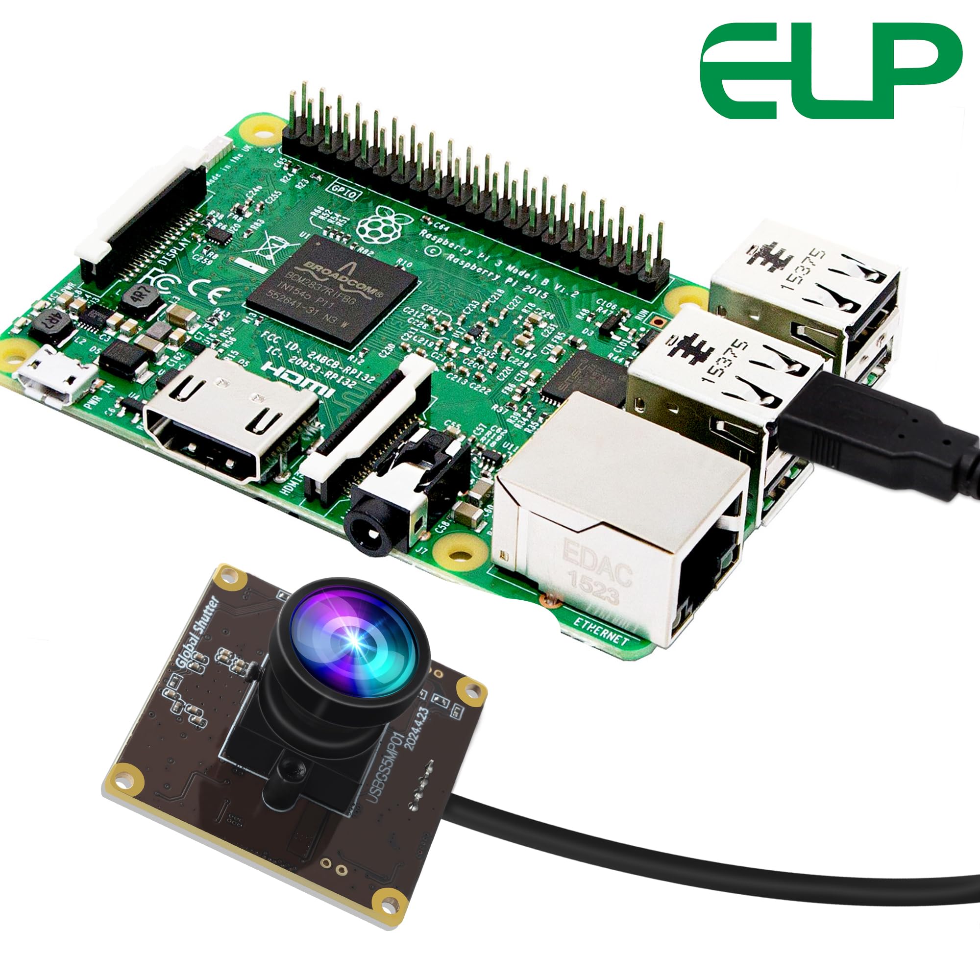 Amazon.co.jp: ELP 5MP グローバルシャッター 50fps USBカメラ