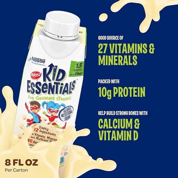 BOOST Kid Essentials 1.5 with Fiber, Vanilla Vortex