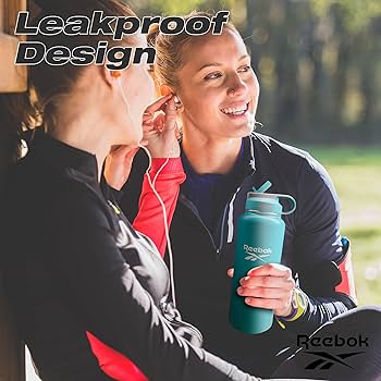 Amazon.com: Reebok Stainless Steel Water Bottle With Straw