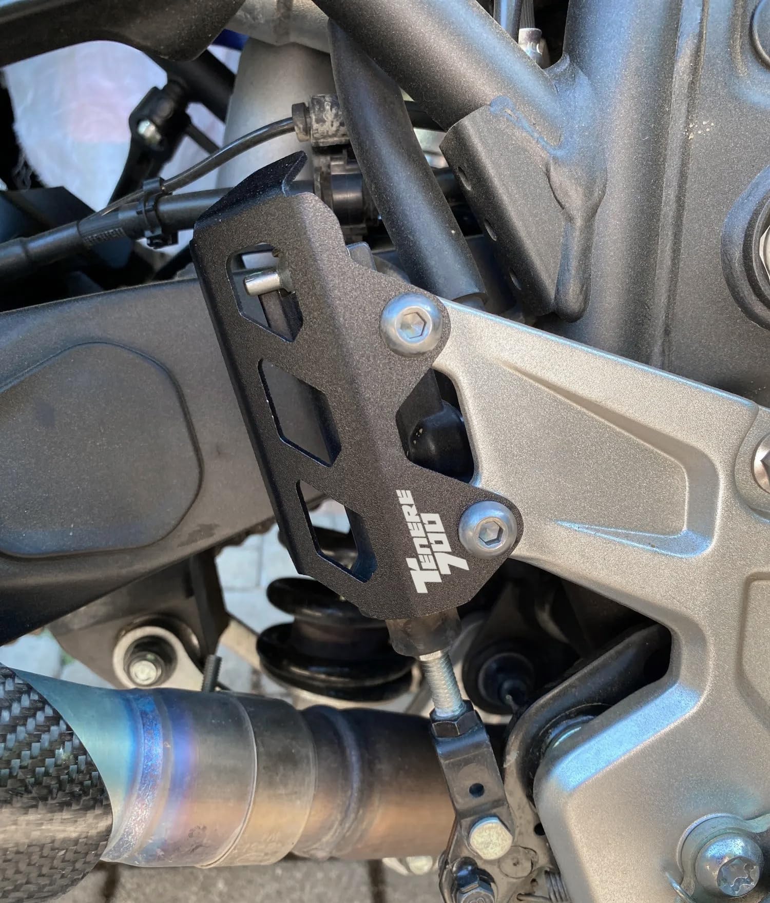 Moto Accessori per TENERE 700 T700 2019 2020 2021 2022 2023 tenere700 tappo serbatoio olio freno posteriore e protezione sensore ABS e copertura protezione tallone