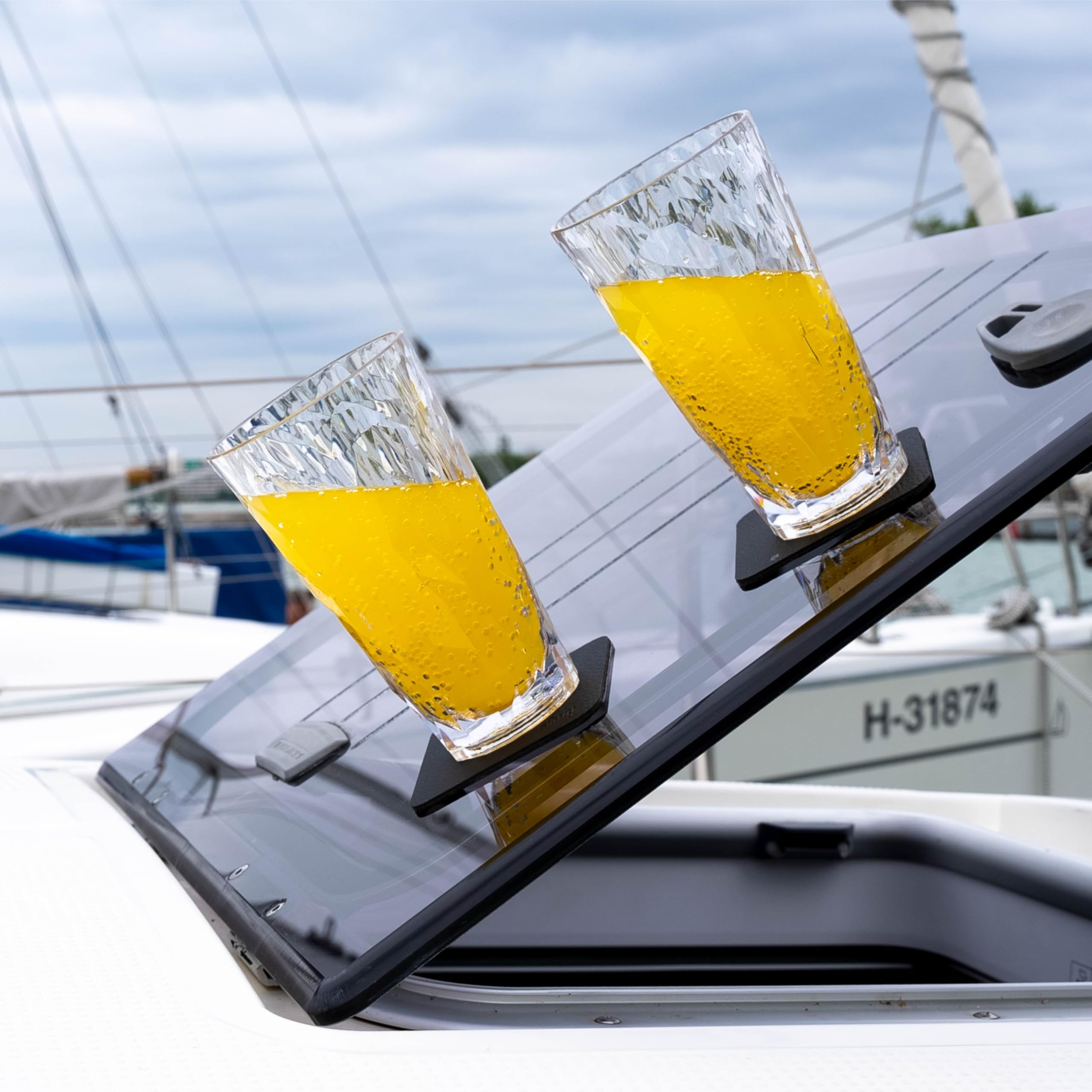 Silwy® Lot De 2 Assiettes Magnétiques En Porcelaine – Idéal Pour Le Camping, Le Caravaning Et Le Bateau – Vaisselle Antidérapante Empilable Sans Claqueter