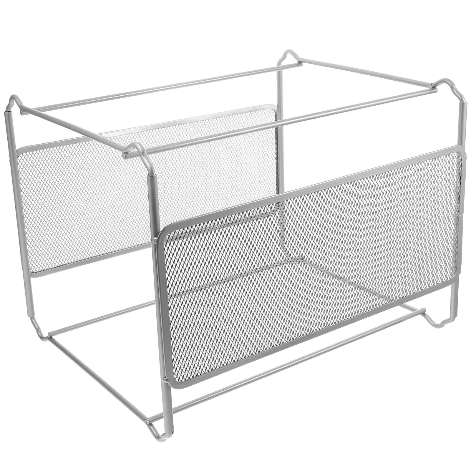 Dokumentenhalter Metall Mesh Organizer Silber für A4 Dateien und Schreibtischablage im Büro