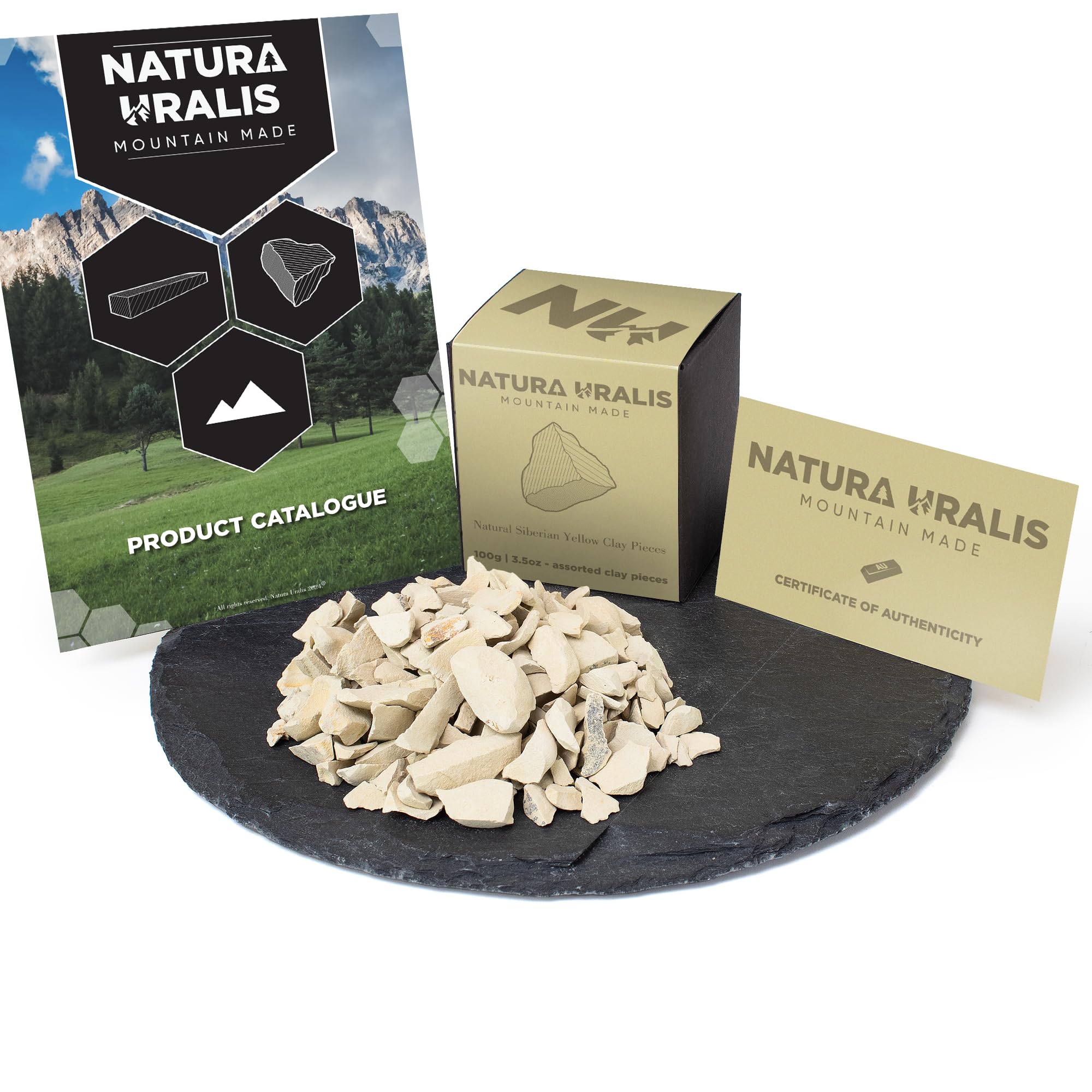Natura Uralis Siberian Yellow Clay | 100g of Natural Yellow Clay, Pastel to G...