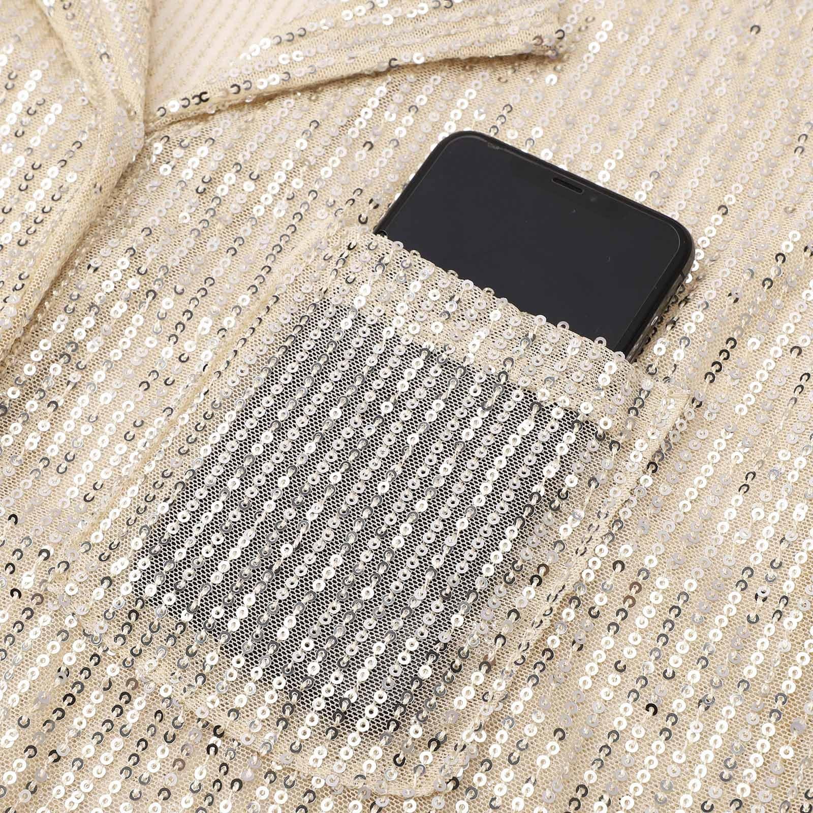 Brillantes Paillettes Haut T Shirt Femme À Manches Maille Chemisier Paillette Blouse Noire Bouffantes Pull De Noel Décontracté Brillante Tunique Ample 1 Bleu