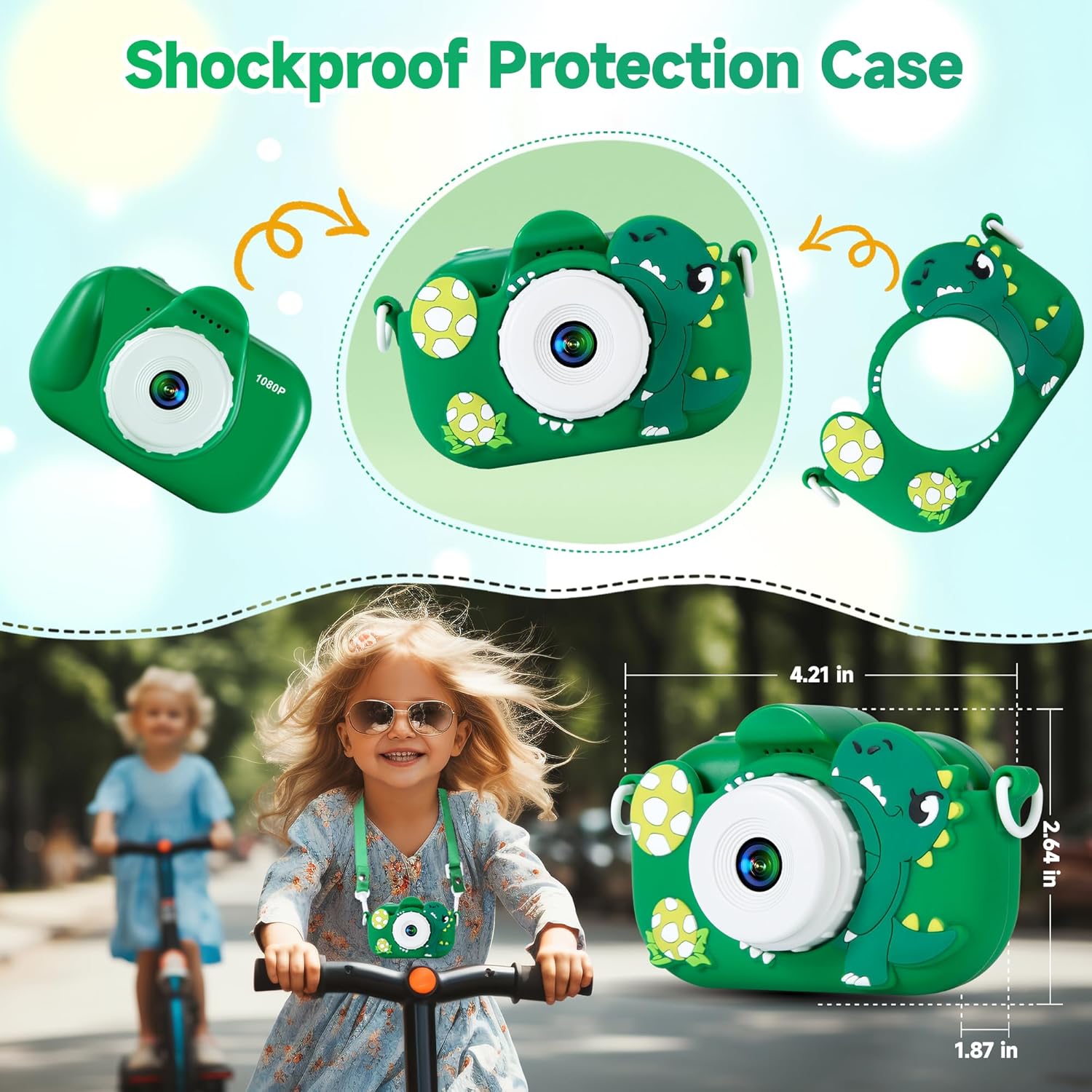 Kids Camera Boys Toys for 3 4 5 6 7 8 9 Years Old Boys, 48MP Dual Lens Kids Digital Camera Christmas Birthday Gifts, 1080P HD Video Selfie Toddler Camera with 32G SD Card - Image 6