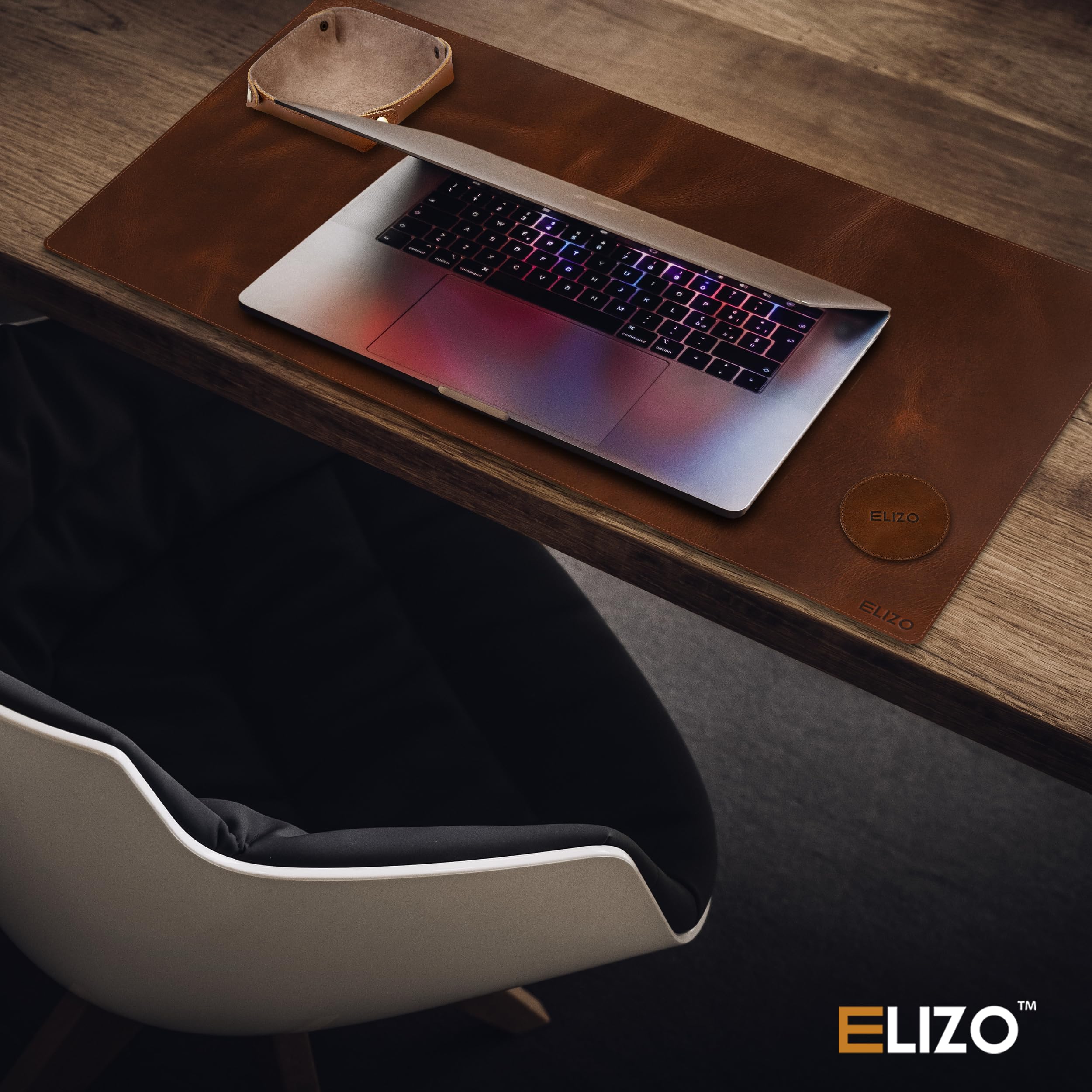 Amazon | ELIZO レザーデスクパッドセット 本革デスクマット 厚手 (3mm