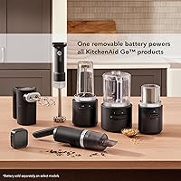 Vista 6 de KitchenAid Batidora de mano inalámbrica Go - batería incluida, KHBRV71, negro mate