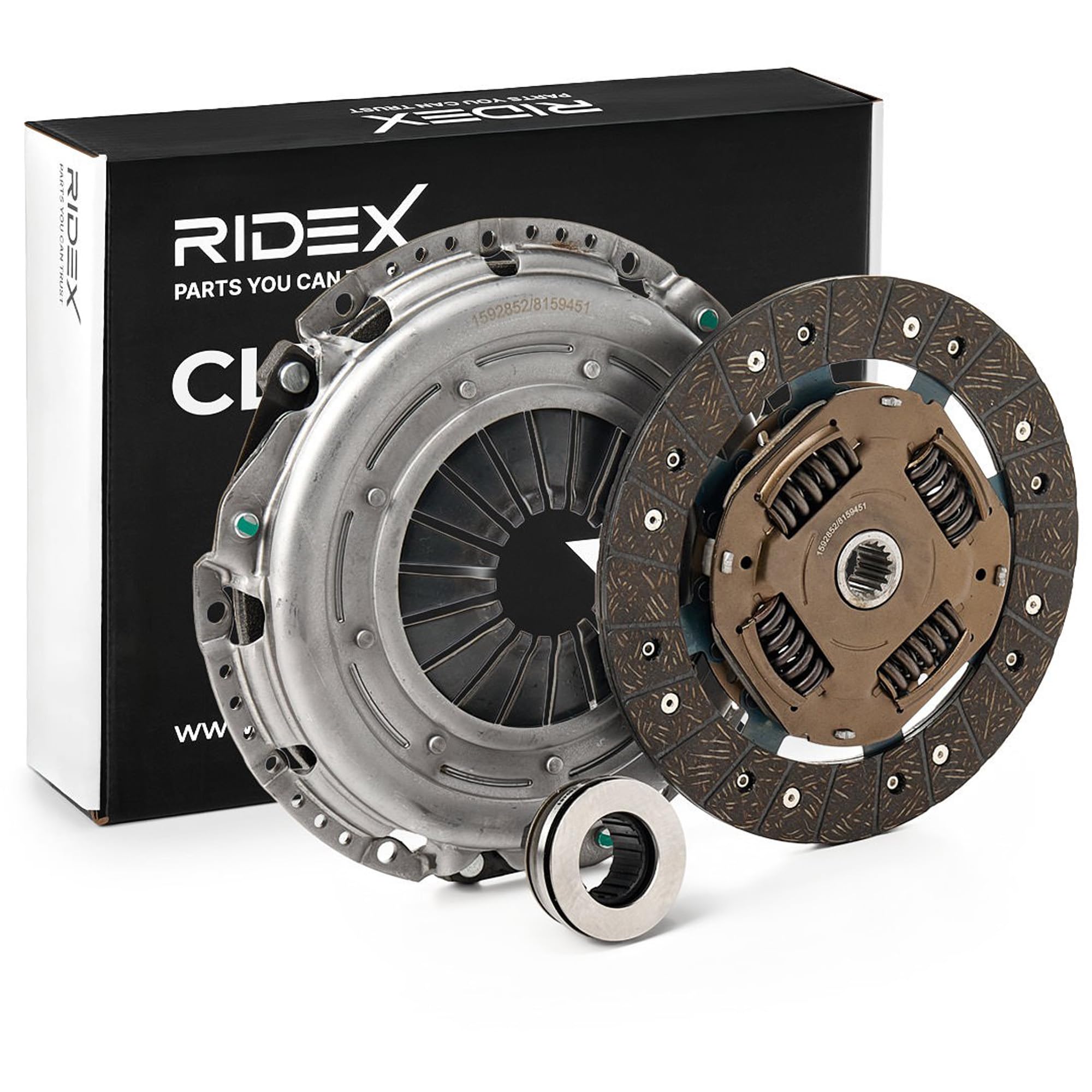 RIDEX 479C0039 Kit de embrague con placa de apriete de embrague con plato de embrague con cojinete de desembrague Compatible con CHRYSLER VOYAGER IV RG, RS
